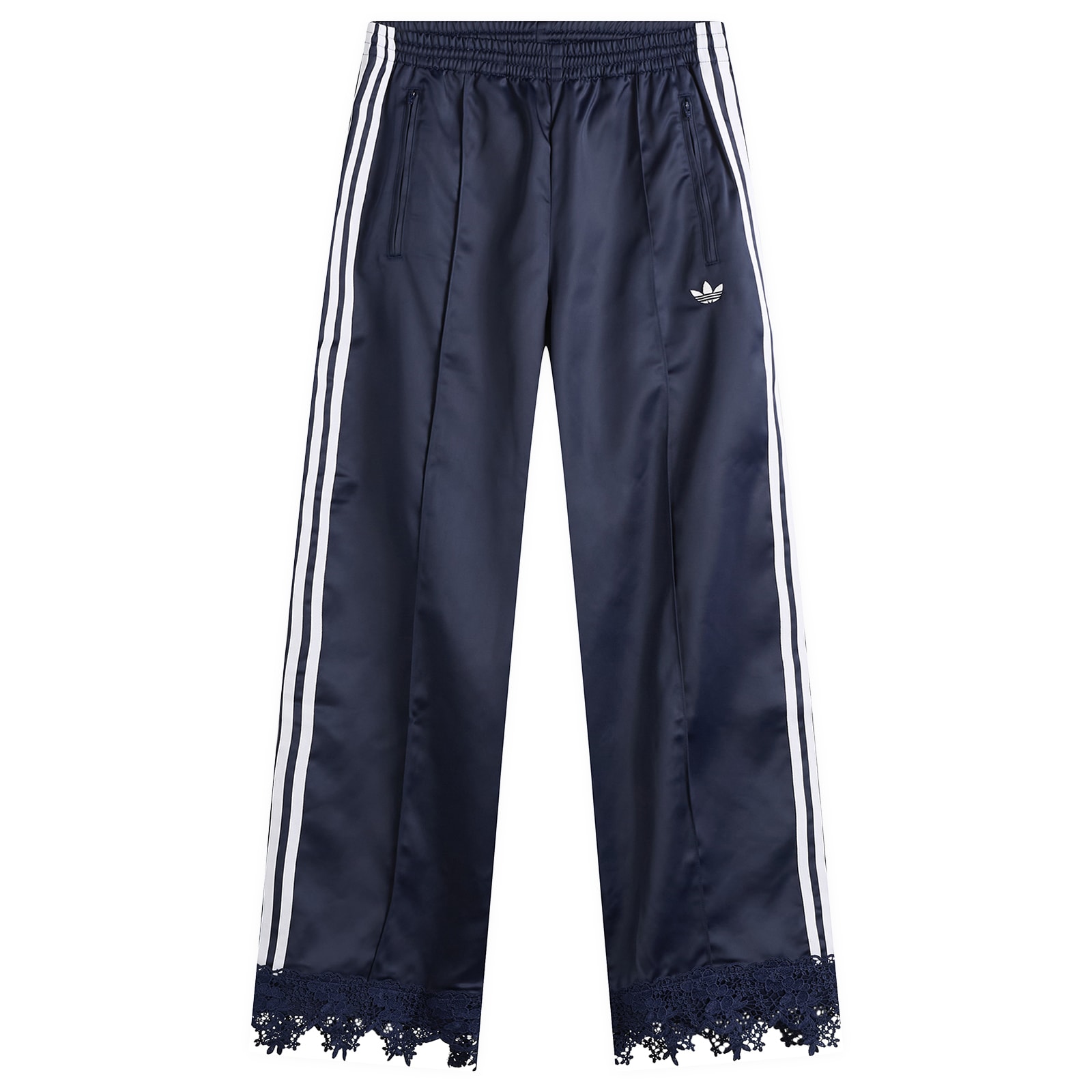 Adidas Women's Firebird Satin Lace Track Pant in Night Indigo, Size X-Small