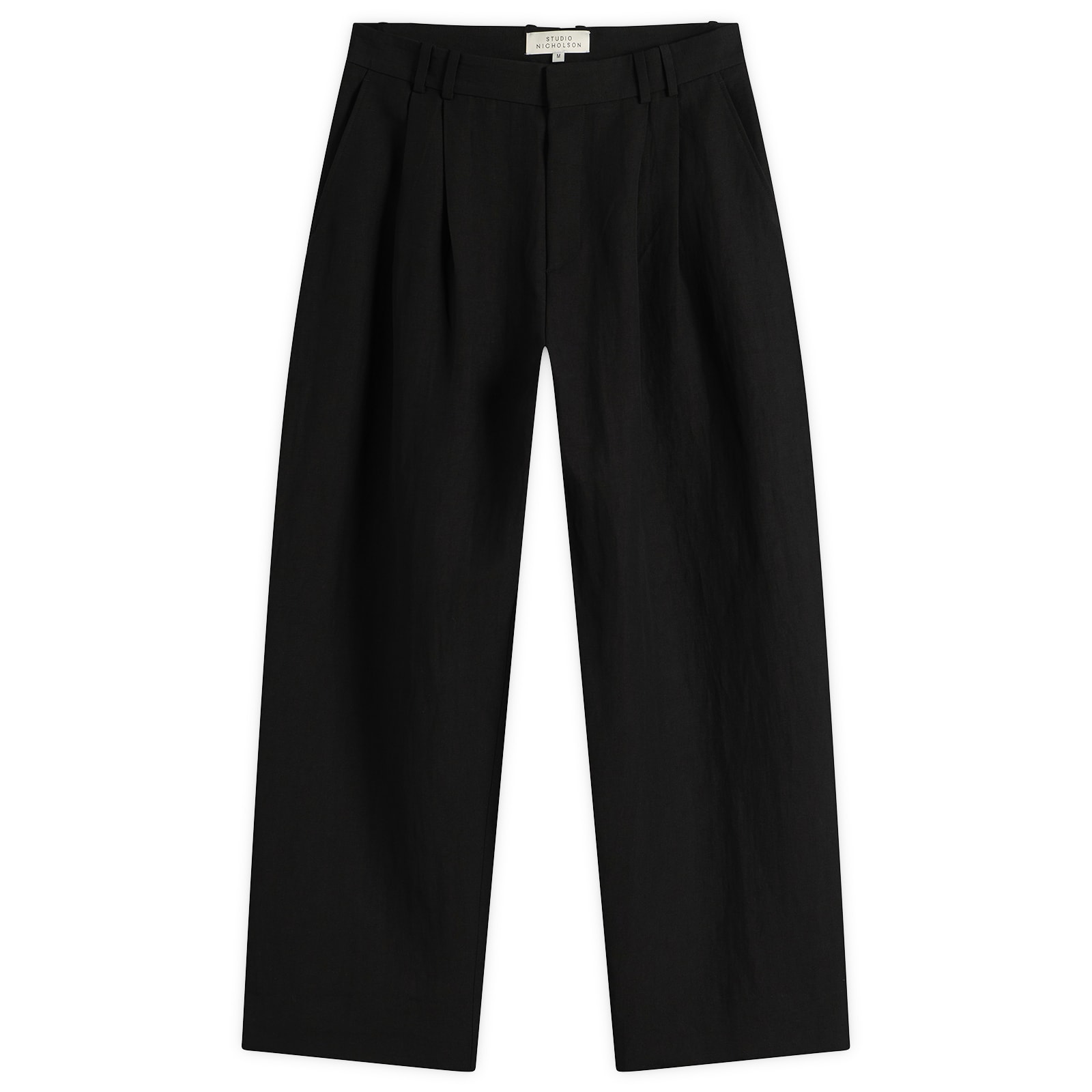 Studio Nicholson Men’s Line Double Pleat Pant Black