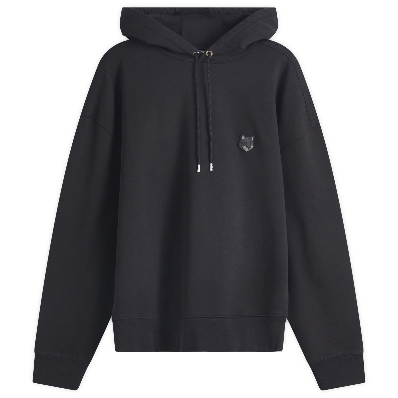 【送料&関税込】Maison KitsunAC Tonal Fox Black Hoodie Maison Kitsune Tonal Fox Head Patch Oversize Hoodie Black