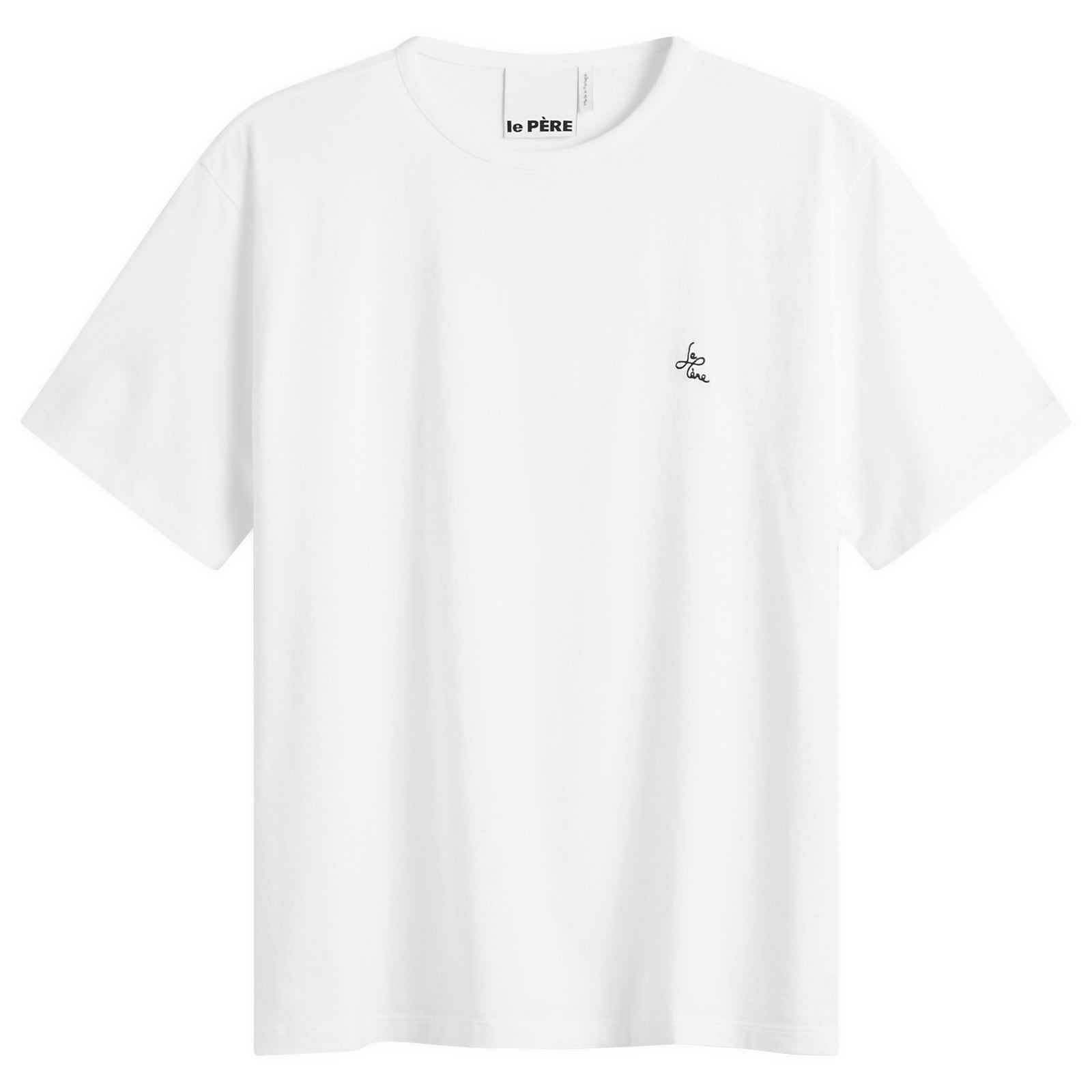 le PÈRE — Le Père Men's Kami Logo T-Shirt in White, Size X-Large