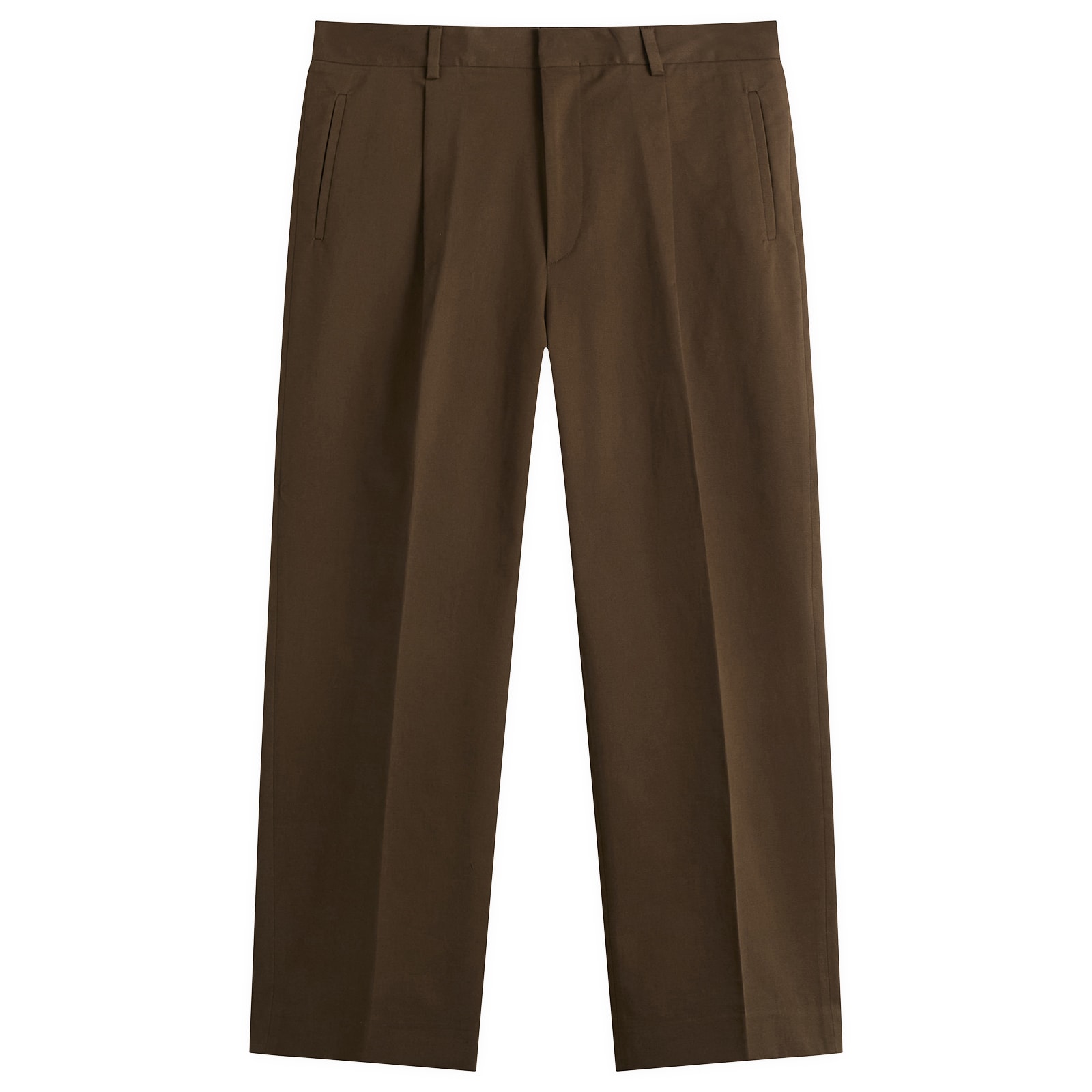 le PÈRE — Le Père Men's Pleated Trousers in Brown, Size 28"