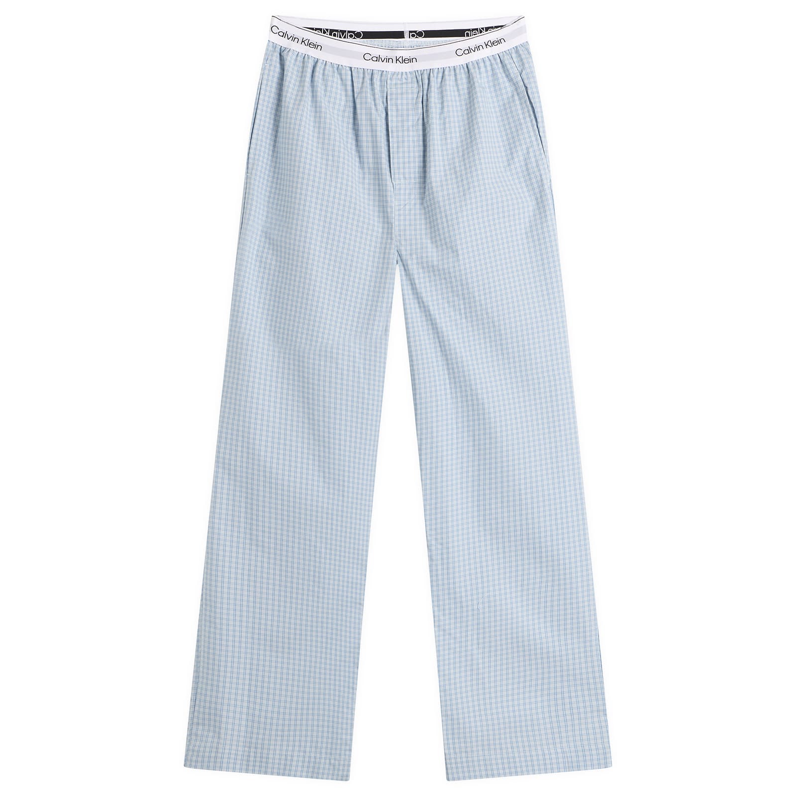 Calvin Klein: Calvin Klein Men's Cotton Poplin Sleep Pant in Summit Plaid Ballad Blue, Size X-Large