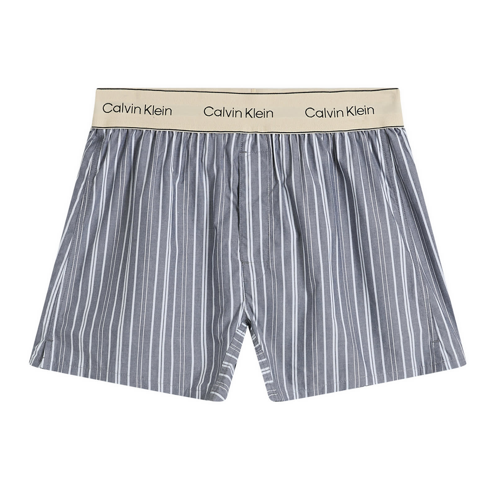 Calvin Klein Men’s Heritage Cotton Poplin Sleep Short Majorca Stripe Speakeasy
