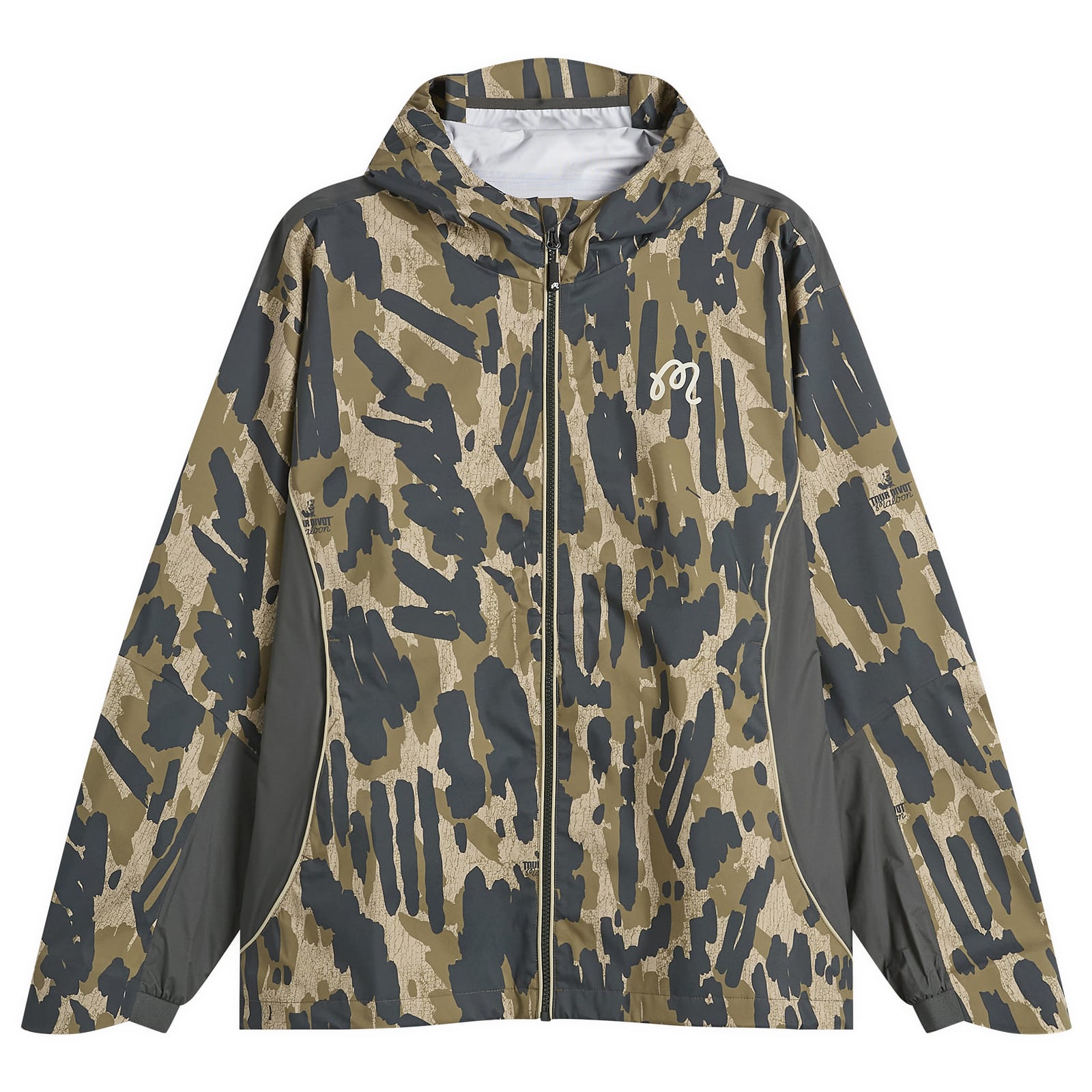 Malbon Men’s Tour Divot Camo Rain Jacket Bark Camo