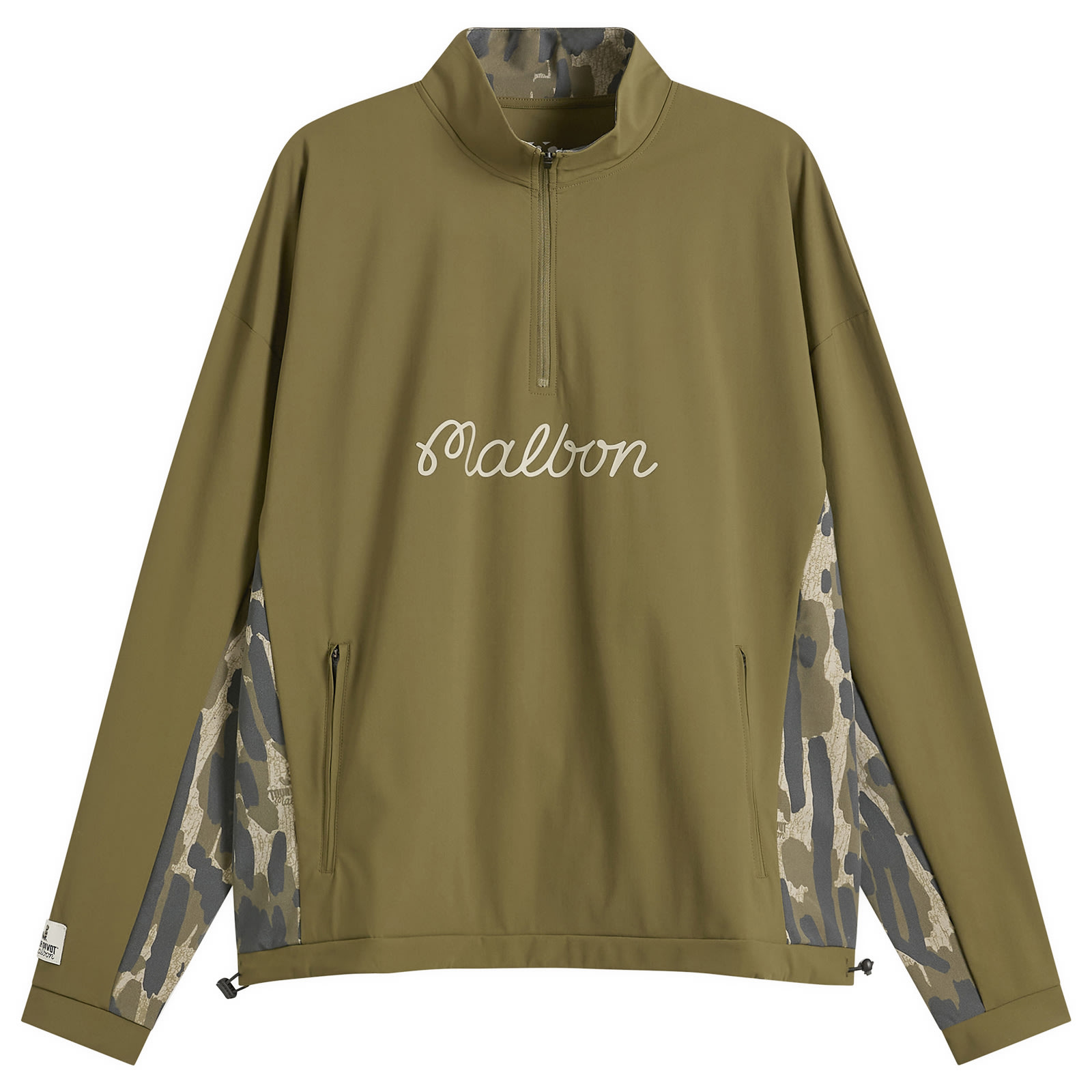 Malbon Men’s Tour Divot Camo Performance Shell Jacket Bark Camo