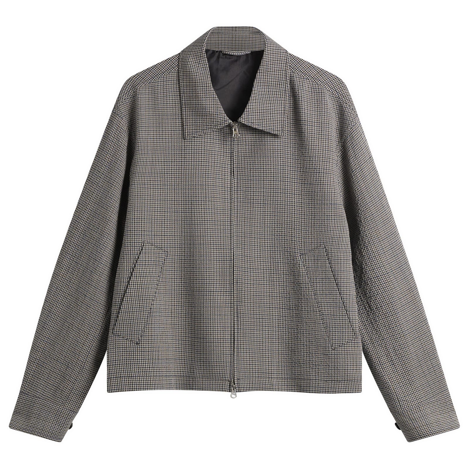 mfpen Men’s Check Cropped Mail Jacket Taupe