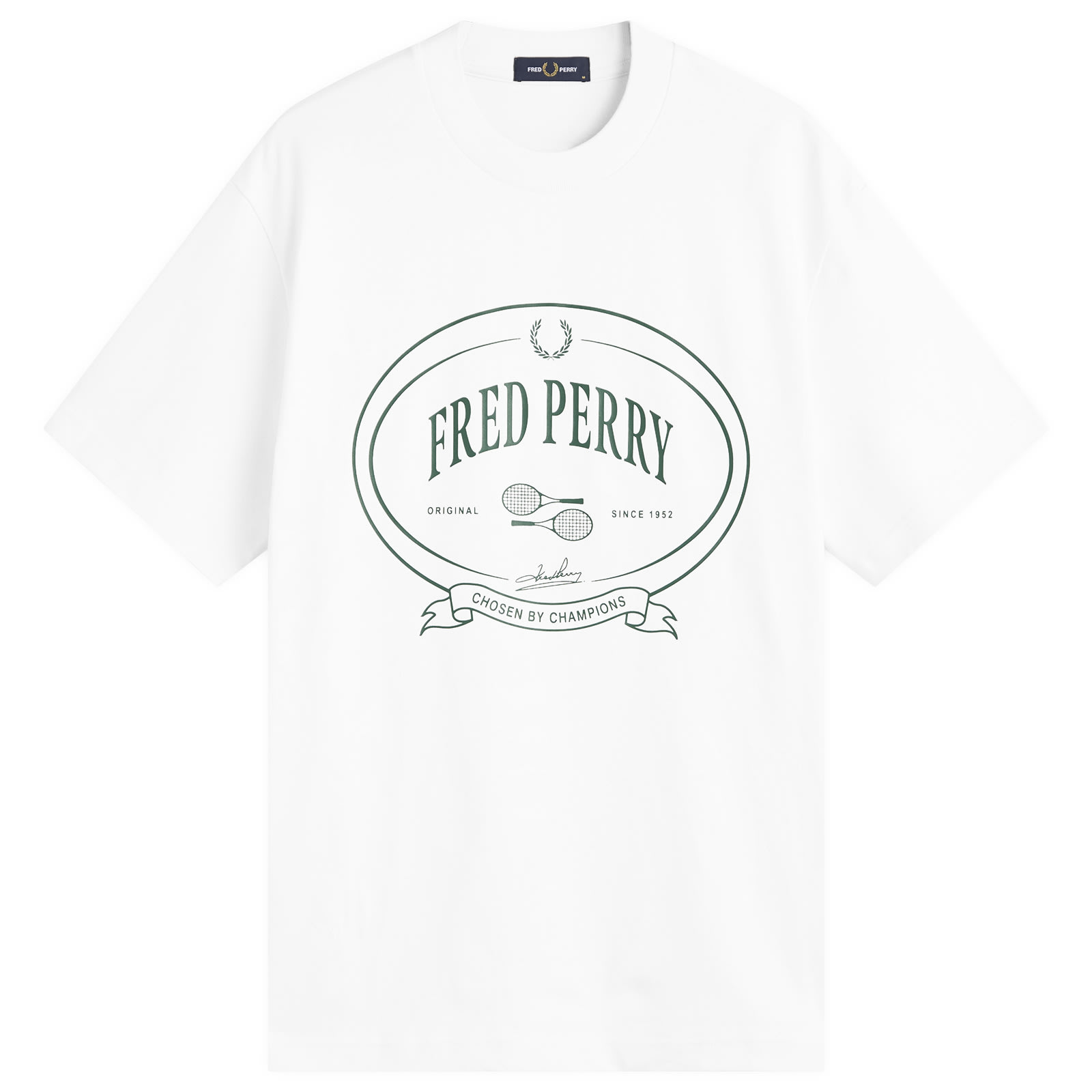 Fred Perry Men's Snow White Chosen By Champions T-Shirt