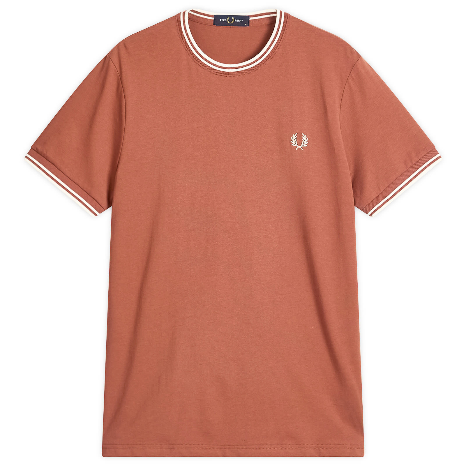 Fred Perry Men's Whiskybrown/Ecru Twin Tipped T-Shirt