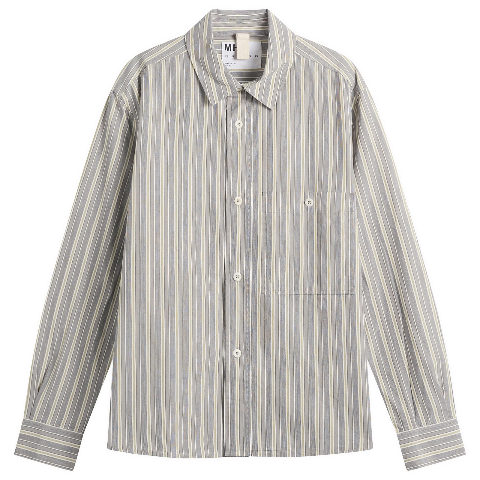 MHL by Margaret Howell Men’s Overall Shirt Off White/Grey/Zest