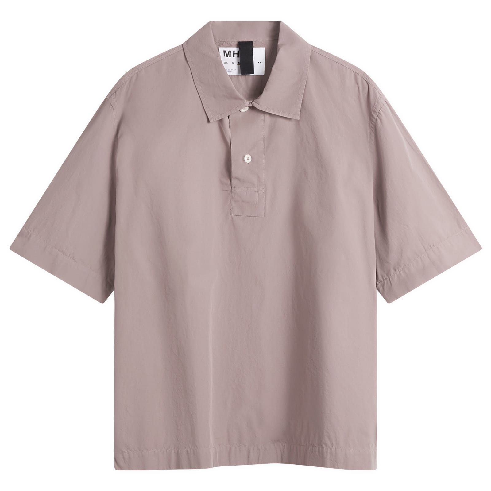MHL by Margaret Howell Men’s Offset Placket Polo Mineral Pink
