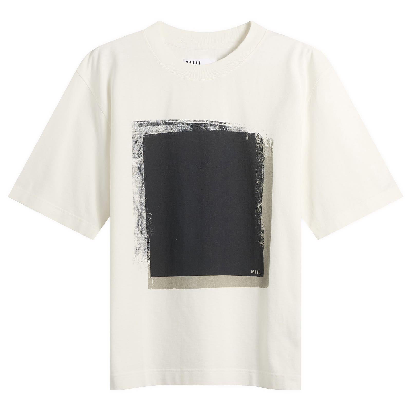 MHL by Margaret Howell Men’s Block Print T-Shirt Off White