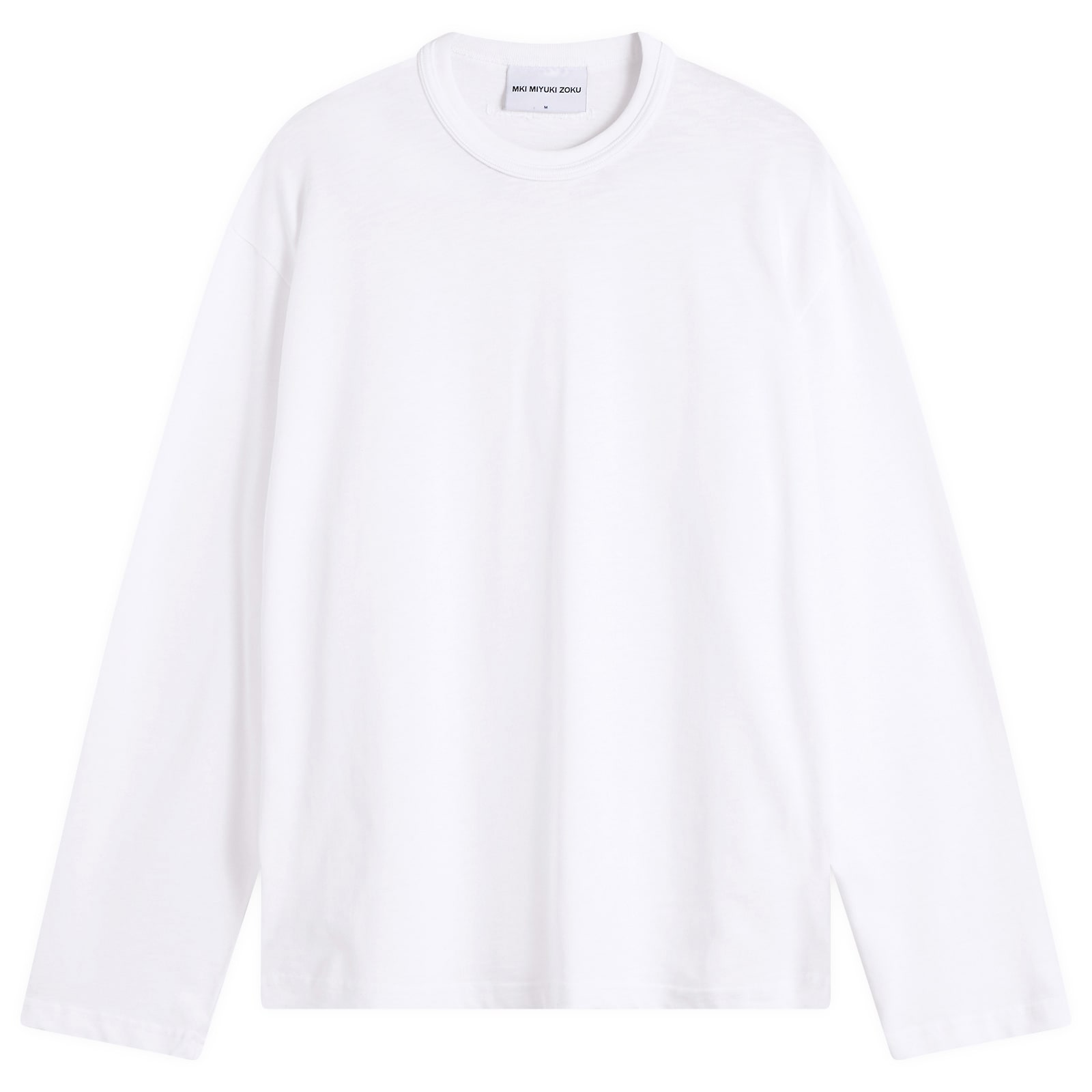 MKI Men’s 220 Gsm Slub Long Sleeve White