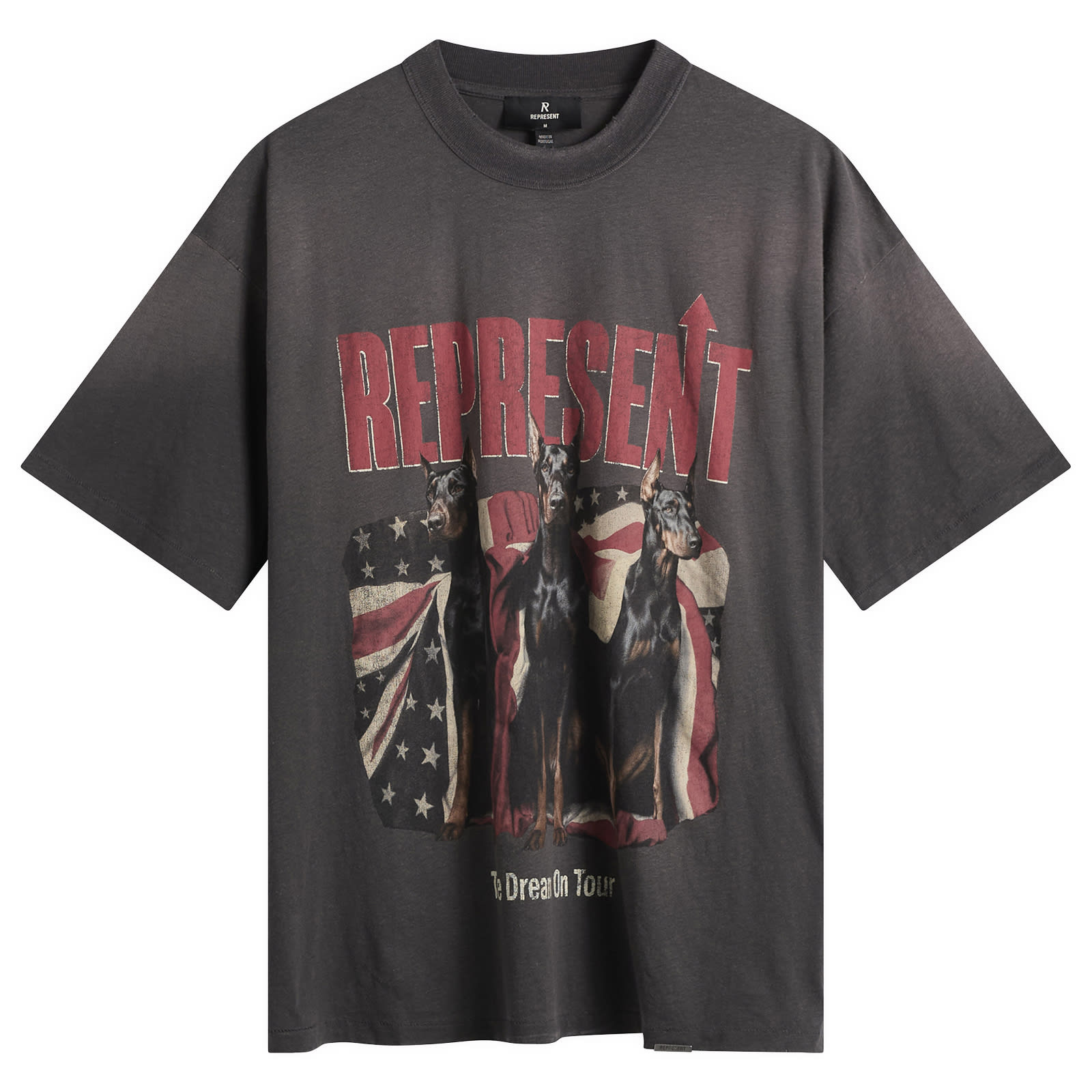 Represent Men’s The American Dream On Tour T-Shirt Sun Fade Grey