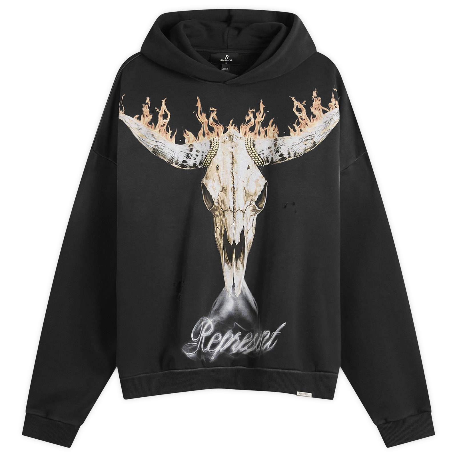 Represent Men’s British Cowboys Hoodie Stained Black