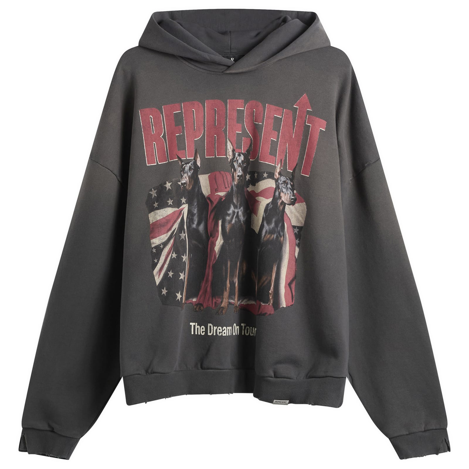 Represent Men’s The American Dream Tour Hoodie Sun Fade Grey