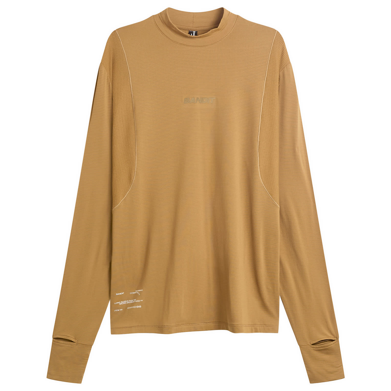Bandit Men’s Aura Grid Mockneck Long Sleeve Antique Brass