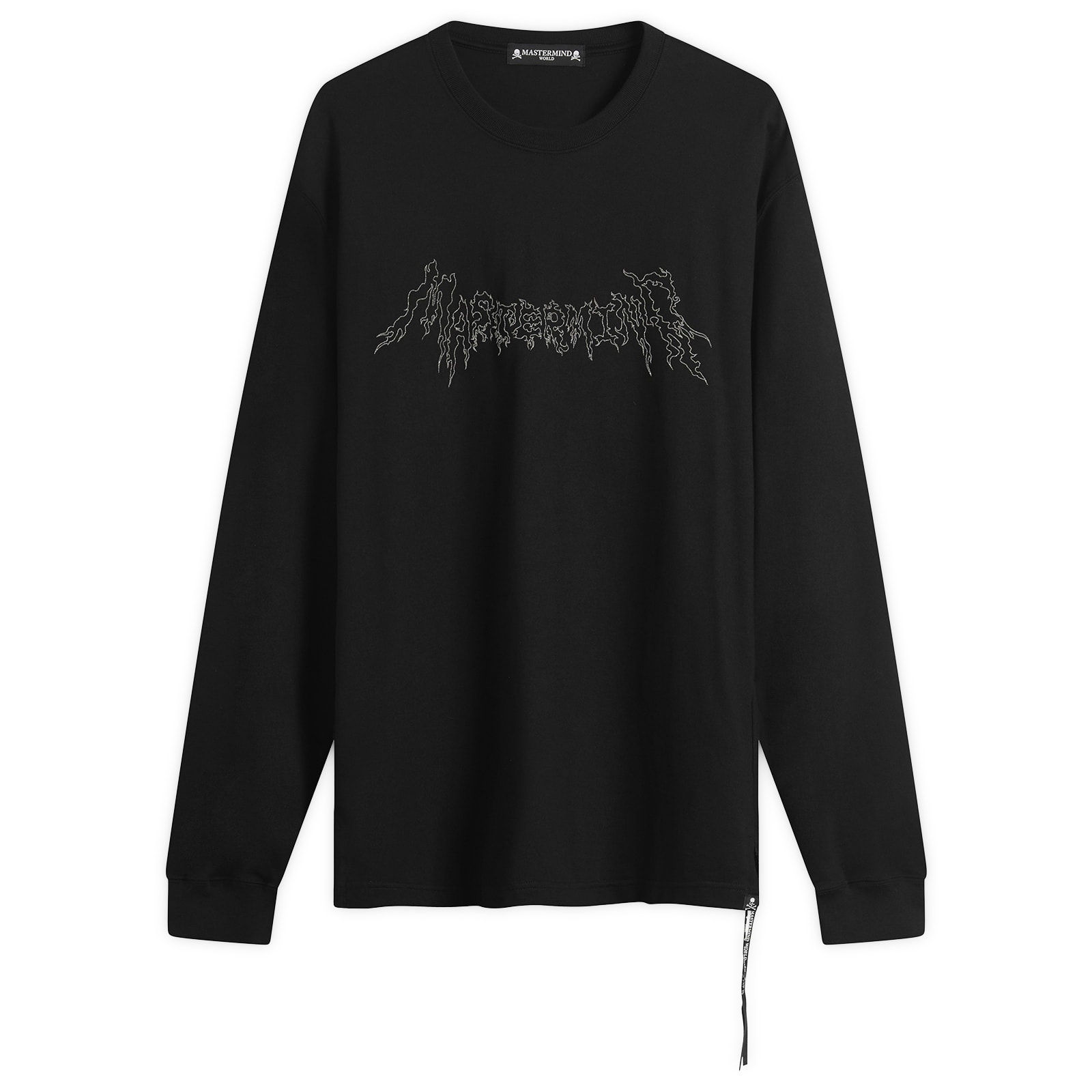 MASTERMIND WORLD Men’s Short Sleevebeaded Long Sleeve T-Shirt Black