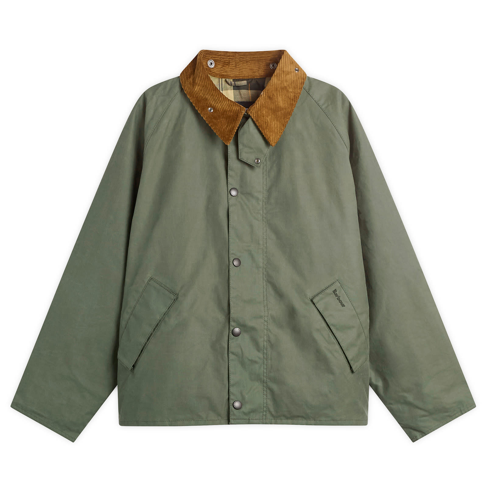 Barbour Men’s OS Transport Wax Jacket Light Moss