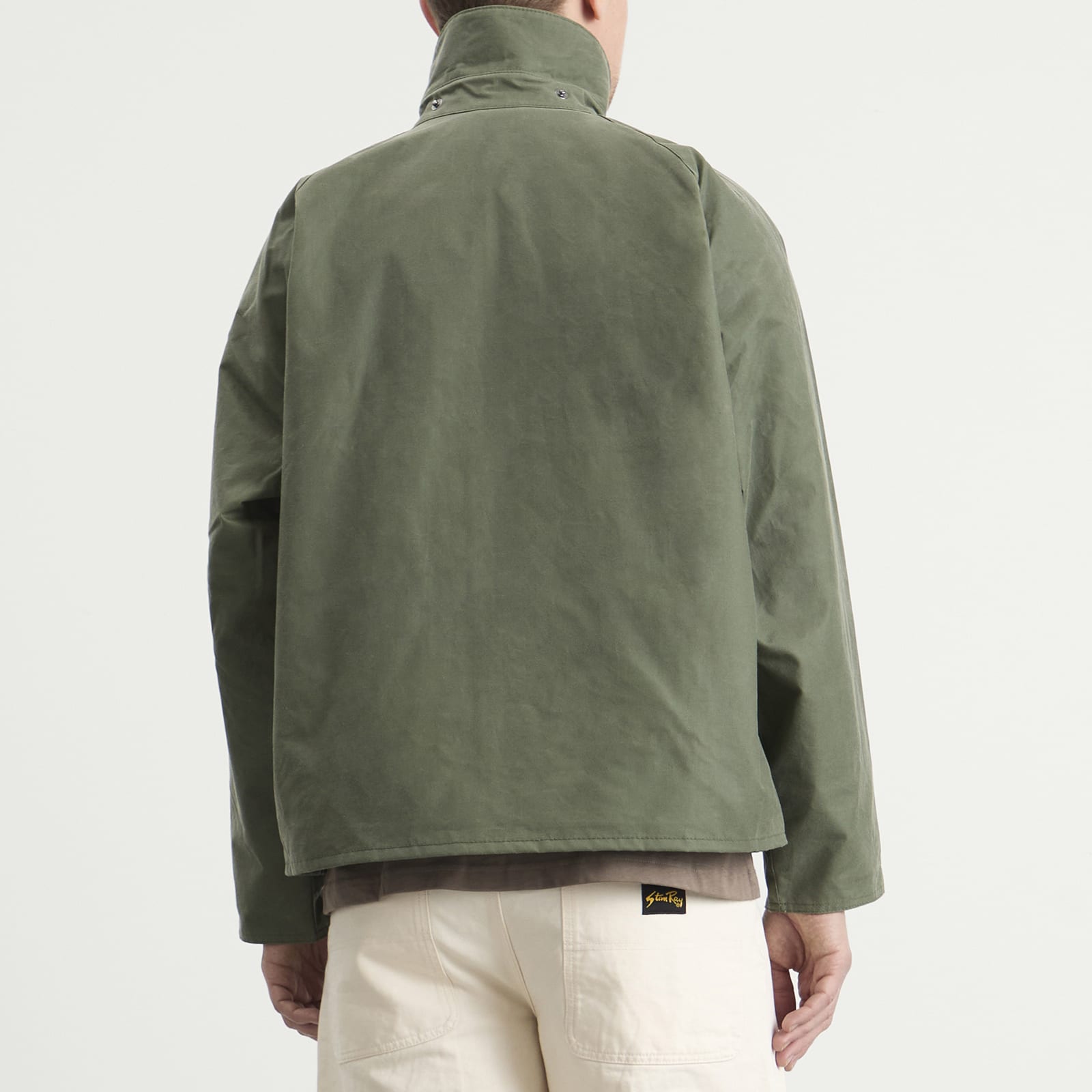 Barbour Men's OS Transport Wax Jacket Light Moss - Curated Menswear