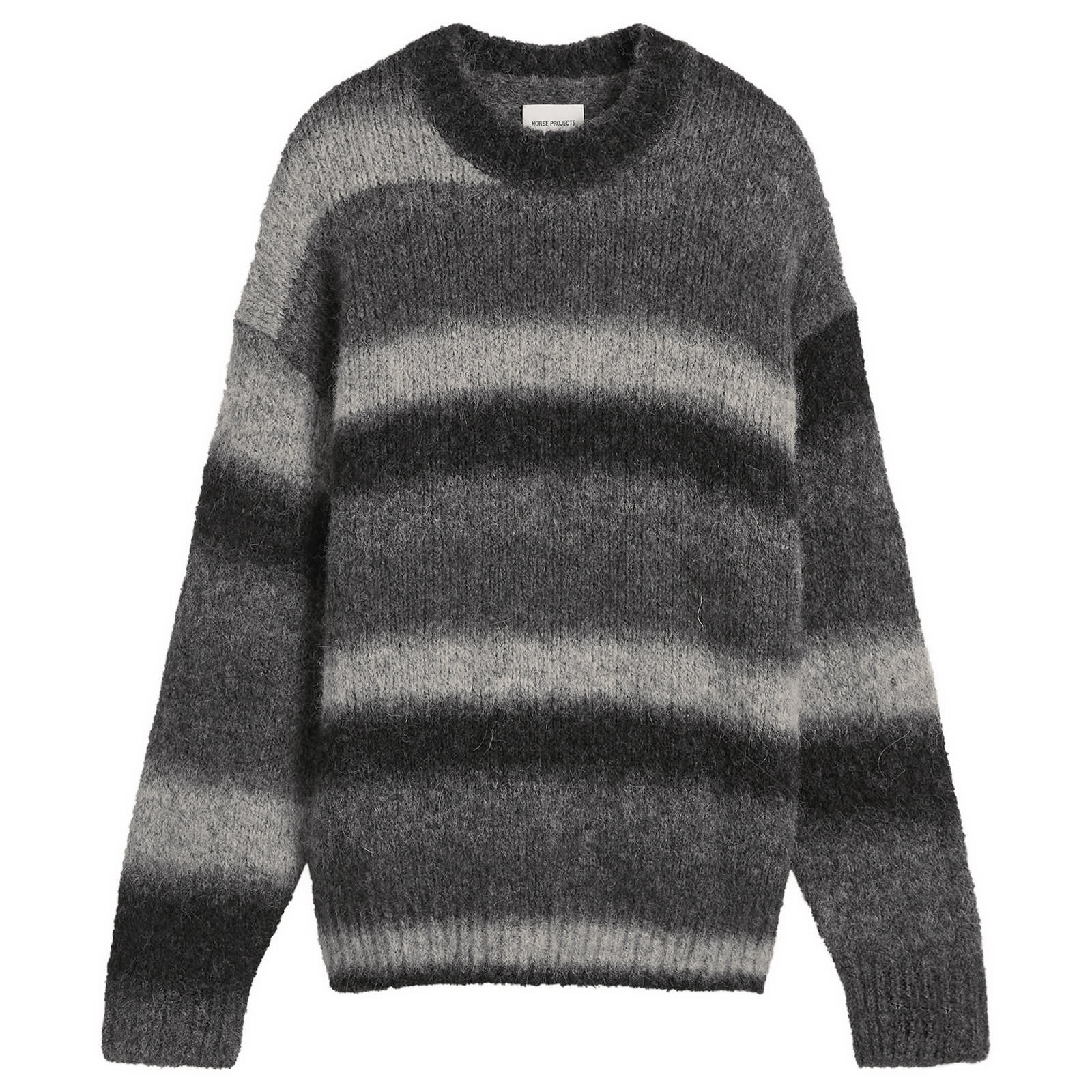 Norse Projects Men’s Jonas Gradient Alpaca Sweater Charcoal Melange