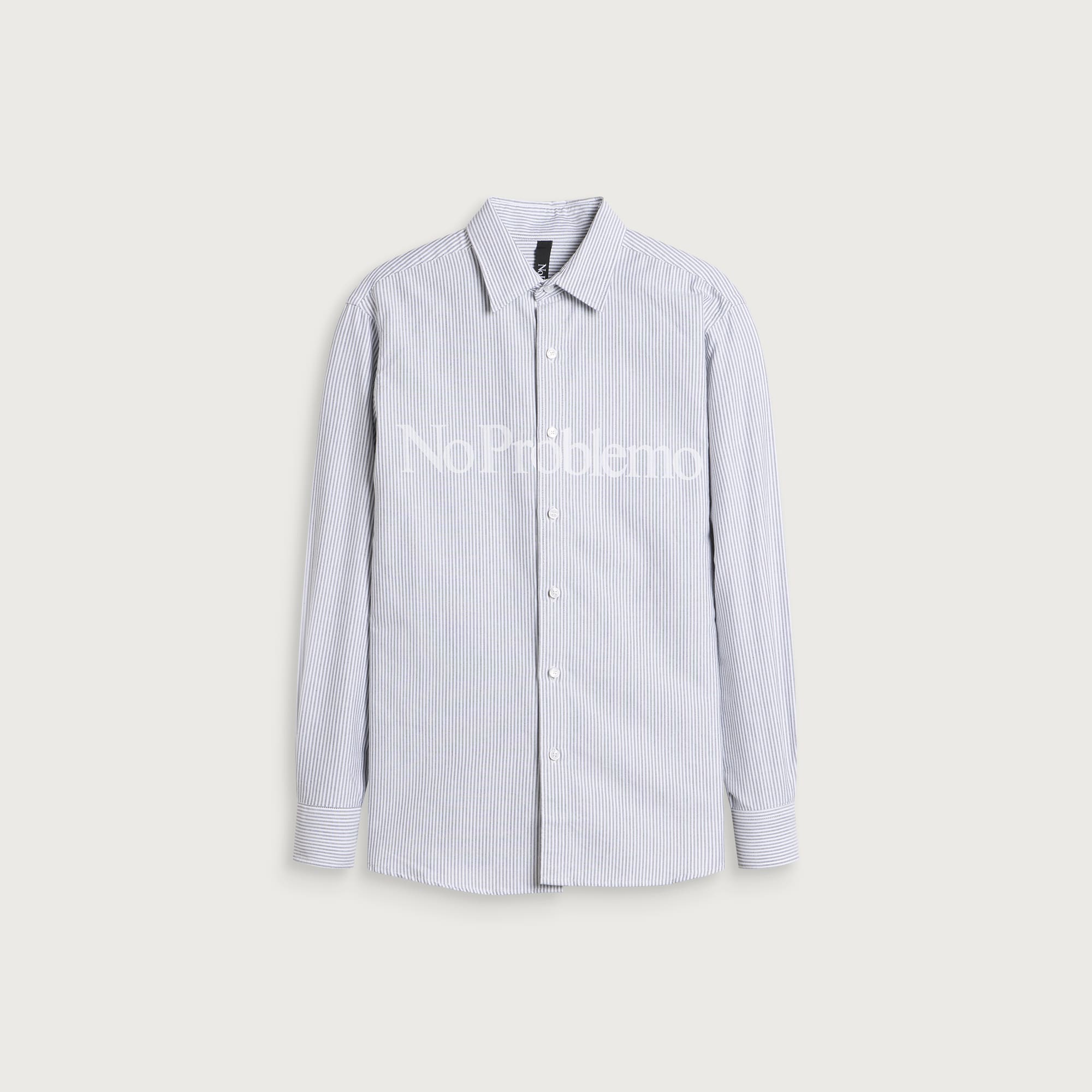 No Problemo Men’s No Problemo Men’s Oxford Stripe LS Shirt Grey