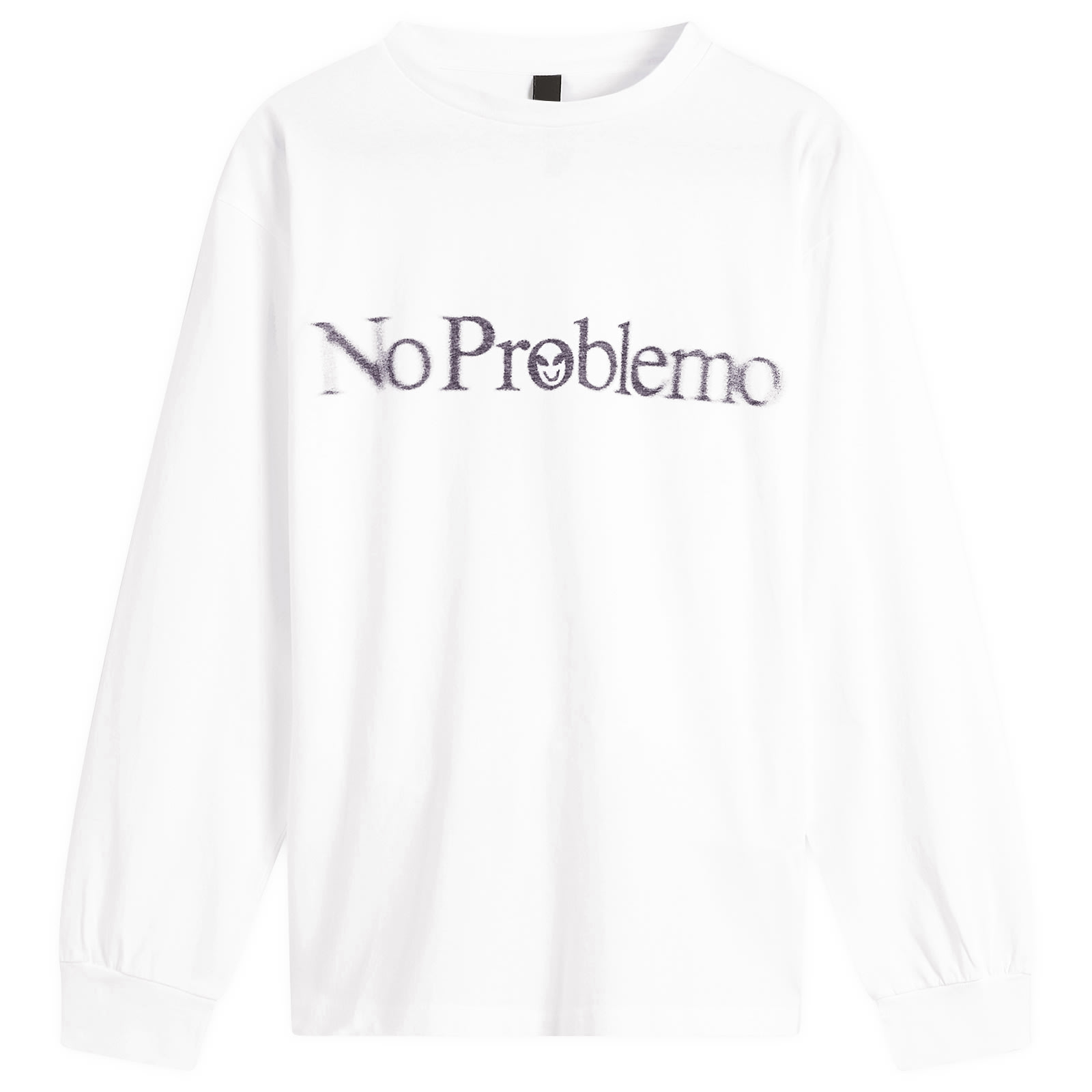 No Problemo Men’s Smile Away Long Sleeve T-Shirt White