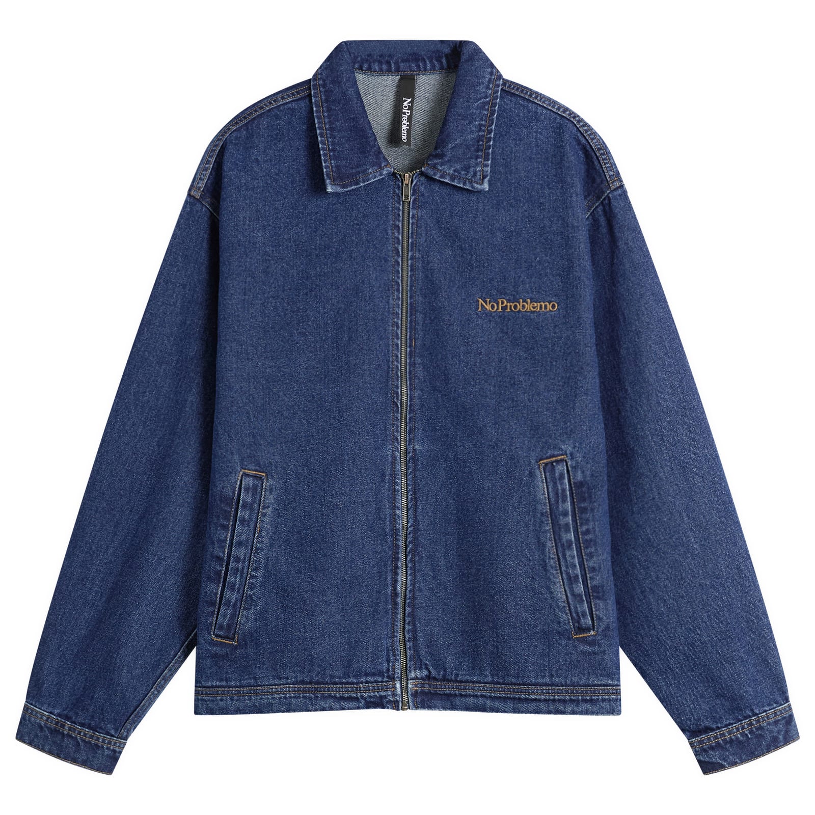 No Problemo Men’s Nayoko Heavyweight Denim Jacket Blue