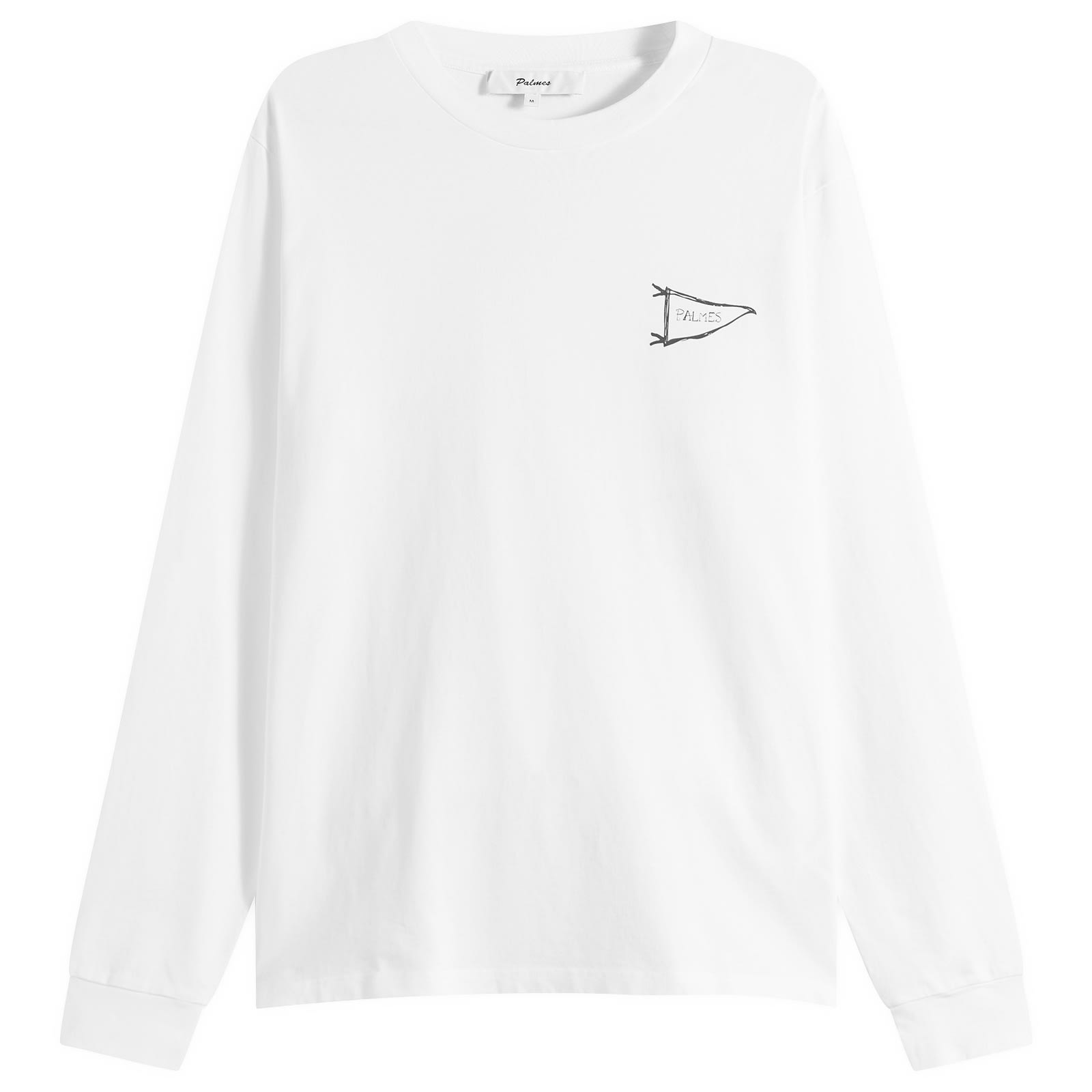 Palmes Men’s Pennant Longsleeve T-Shirt White