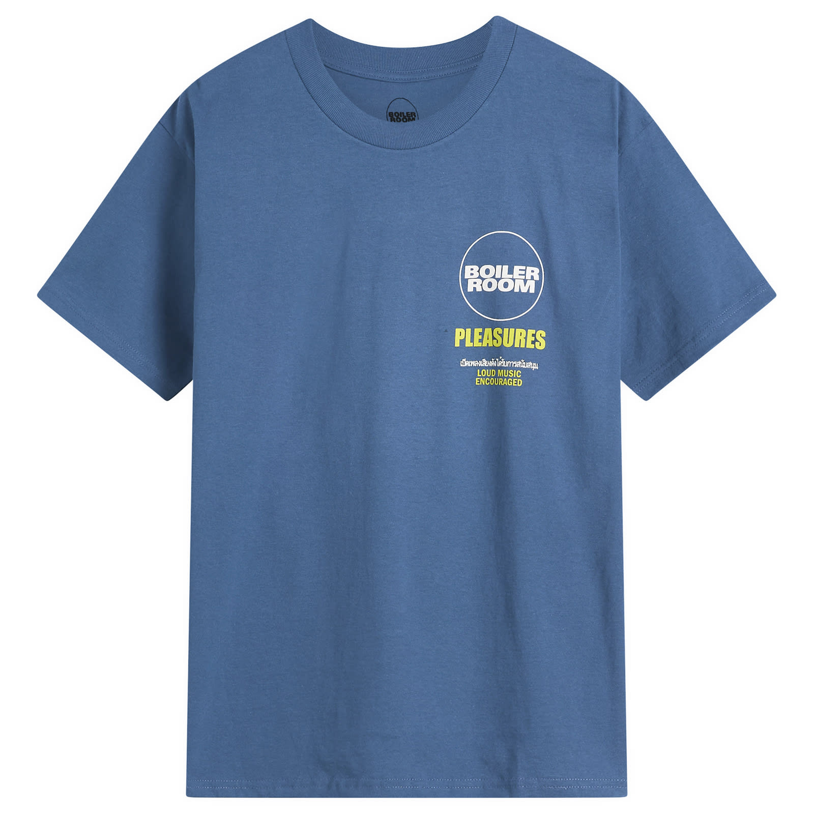 Pleasures Men’s x Boiler Room Turntable T-Shirt Blue