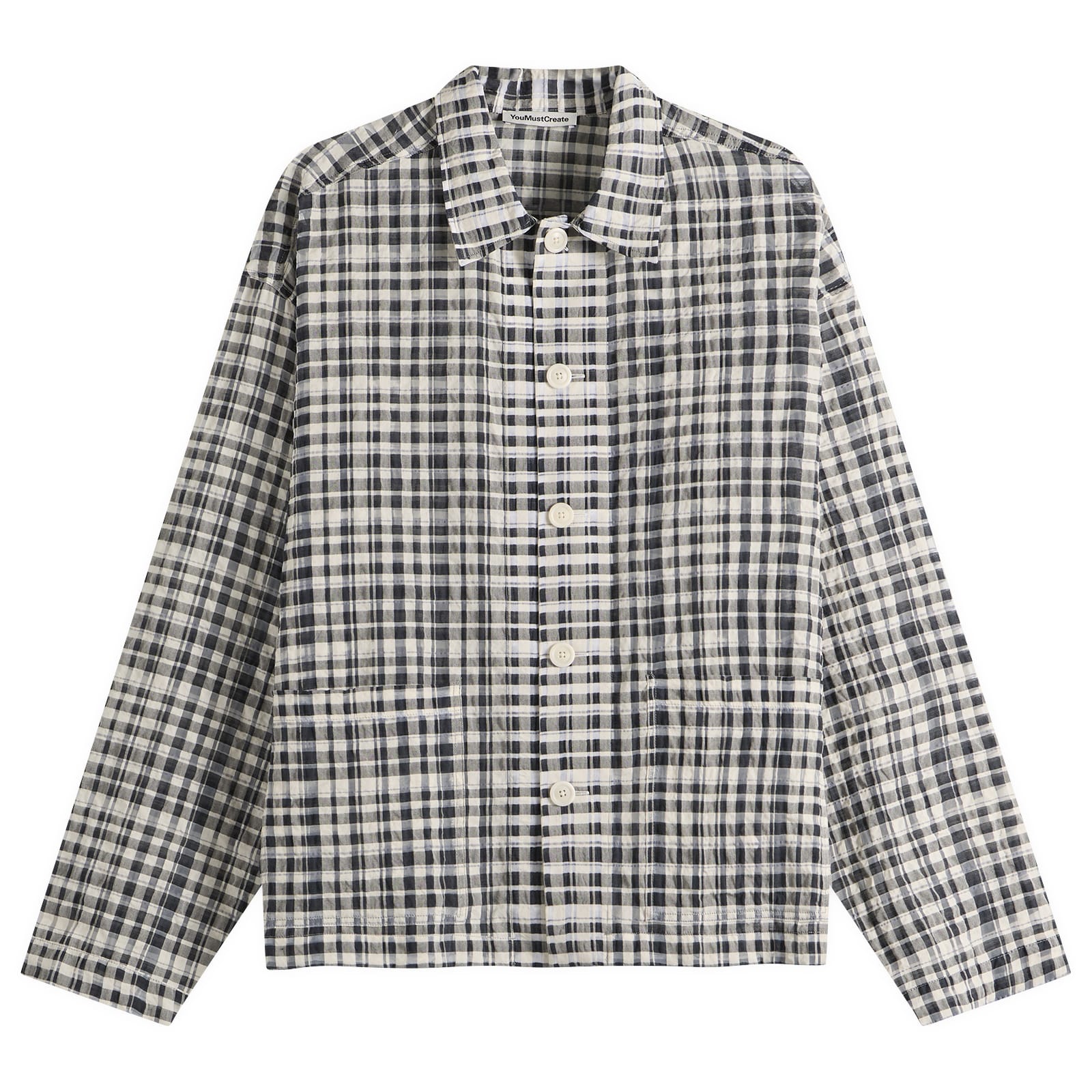 YMC Men’s PJ Overshirt Charcoal/Off White