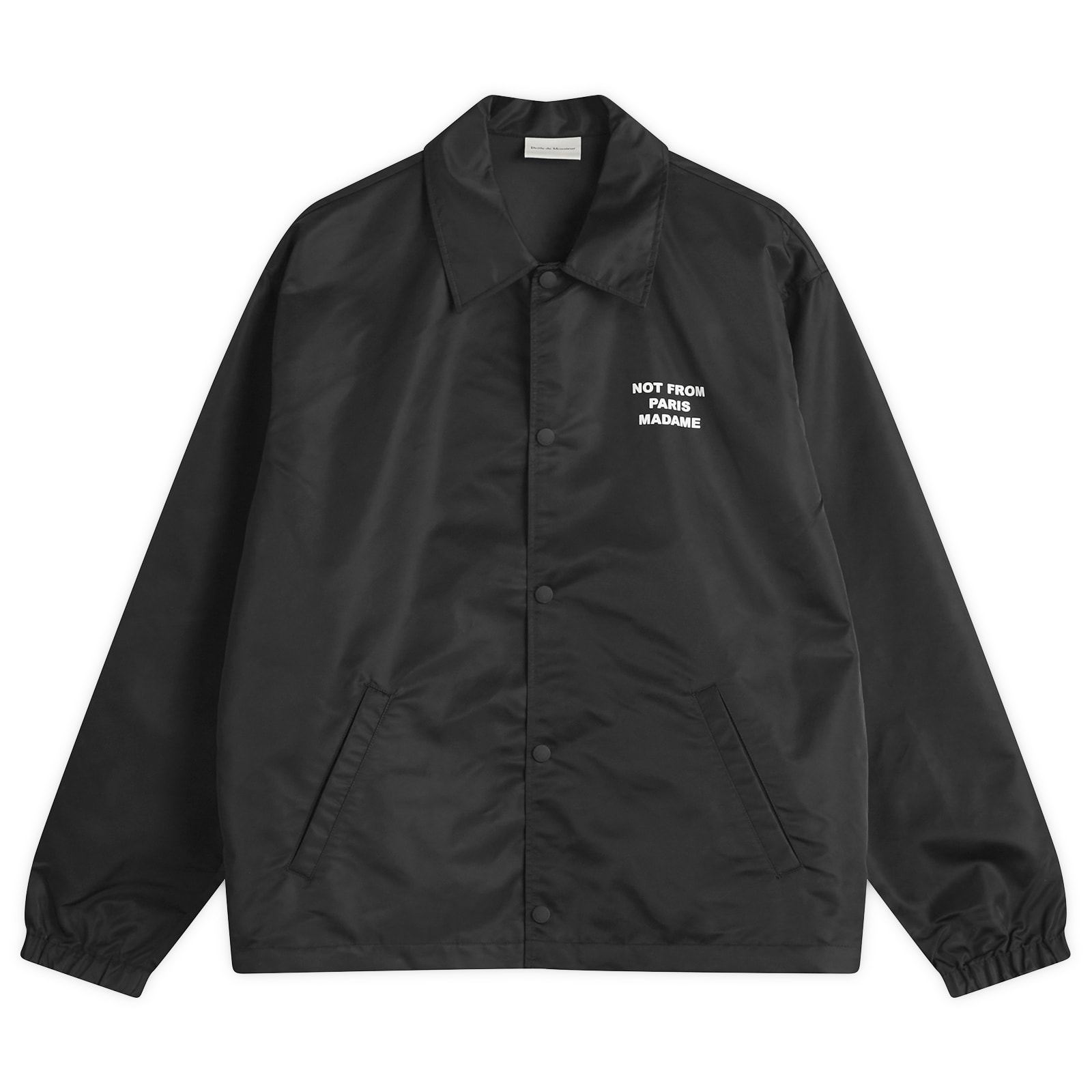 Drôle De Monsieur Men's Black Slogan Coach Jacket
