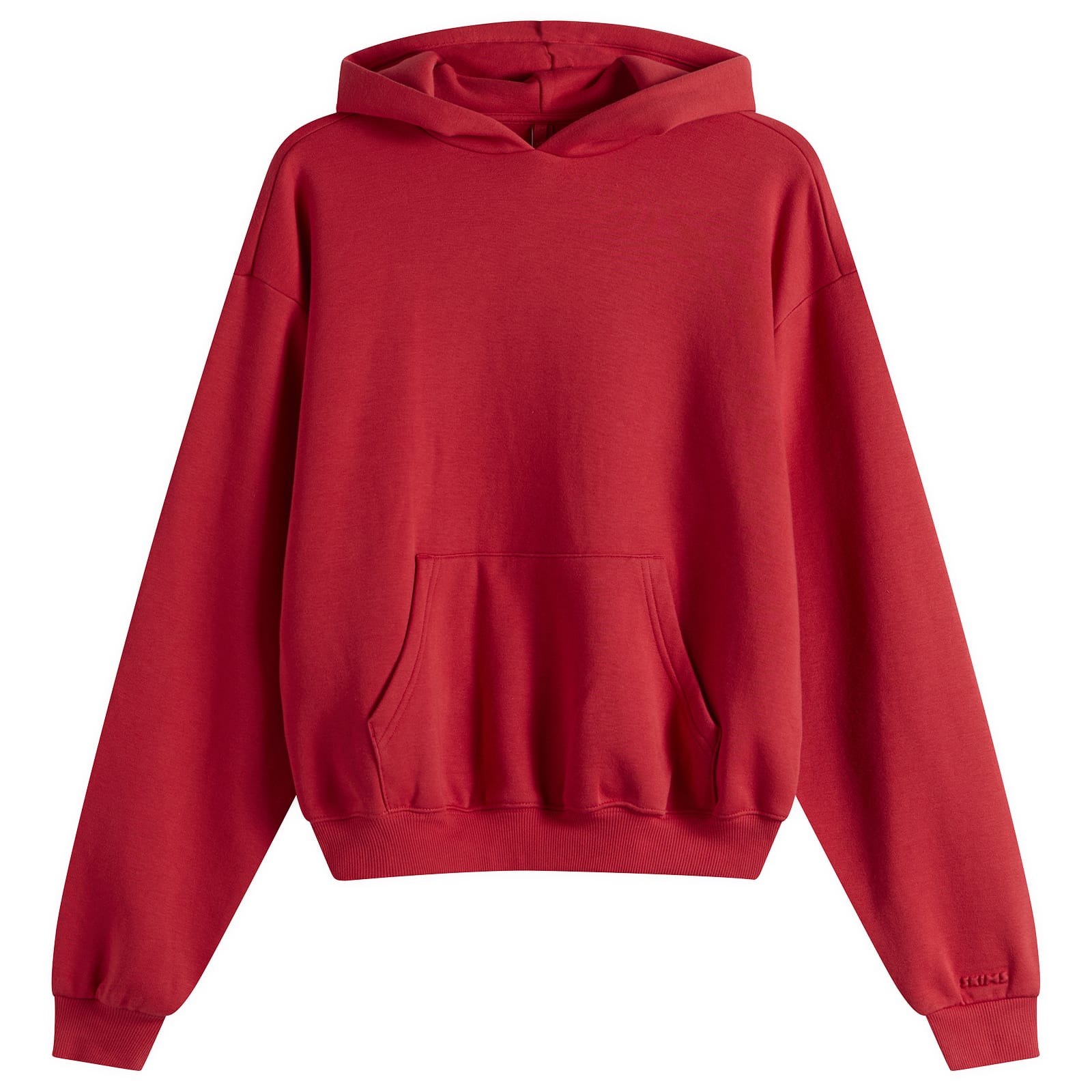 SKIMS Women's Cotton Fleece Classic Zip Up Hoodie Washed Red