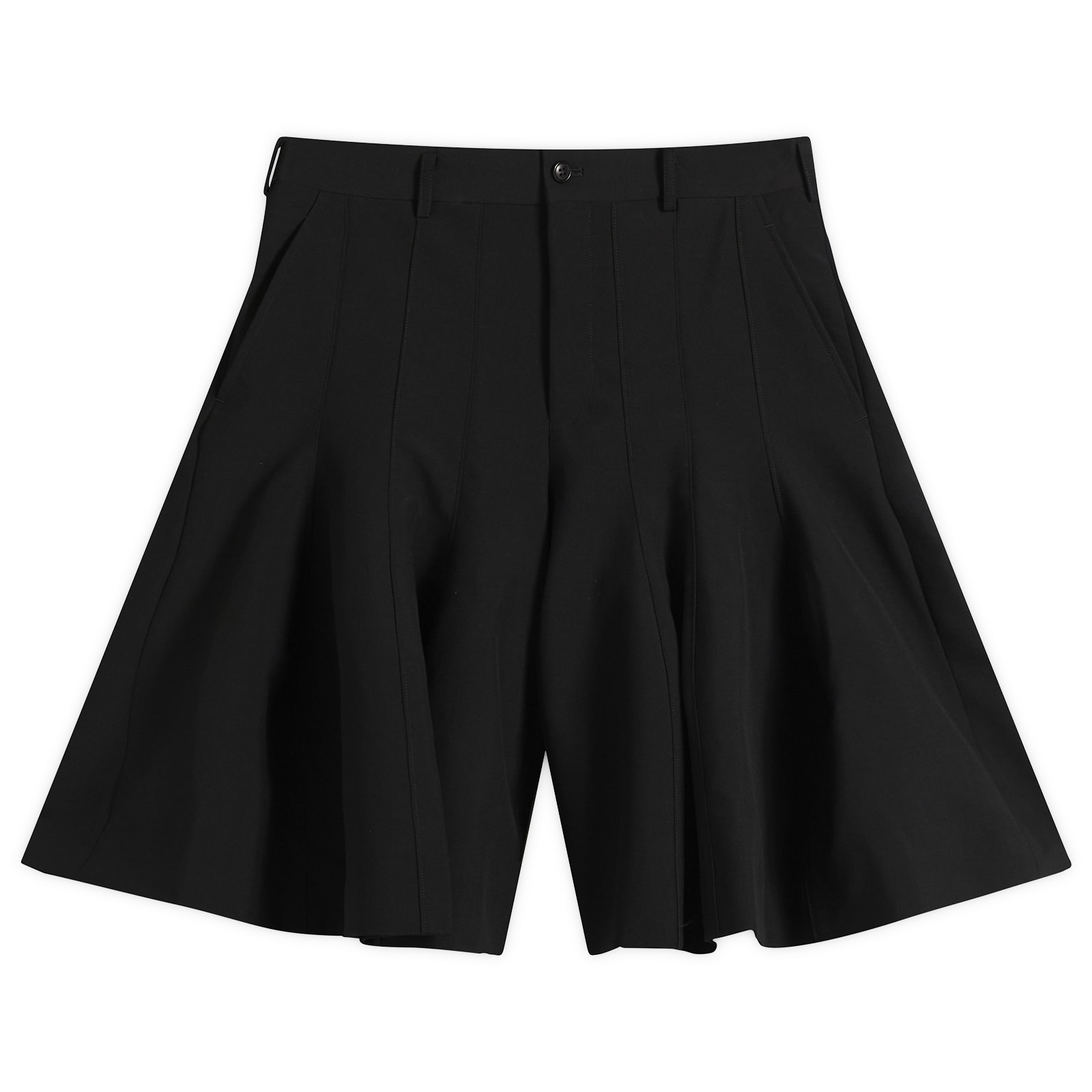 Comme des Garçons Homme Plus Men's Wool Structured Shorts in Black, Size X-Large