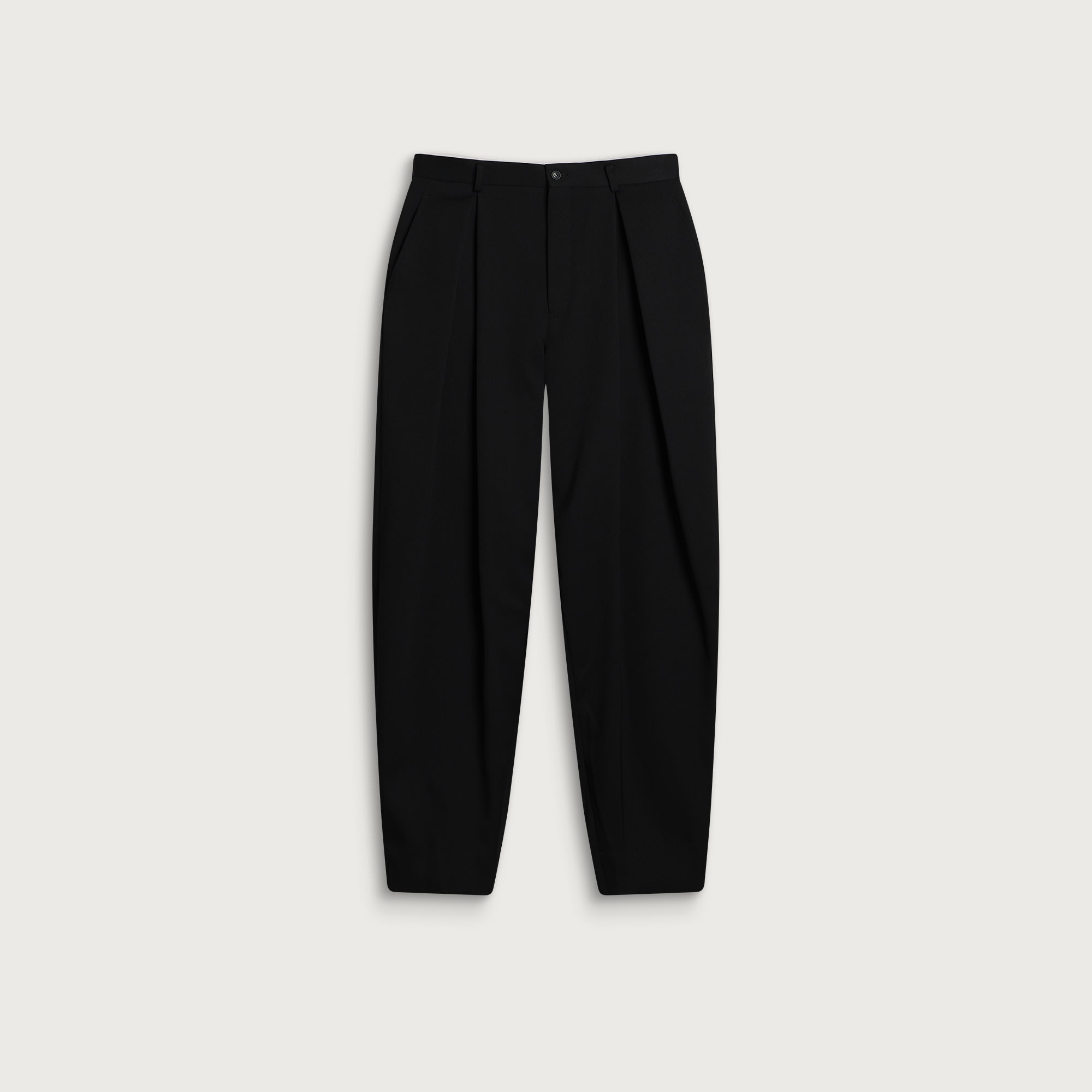 Comme des Garçons Homme Plus Men's Wool Gabardine Pleated Pant in Black, Size Medium