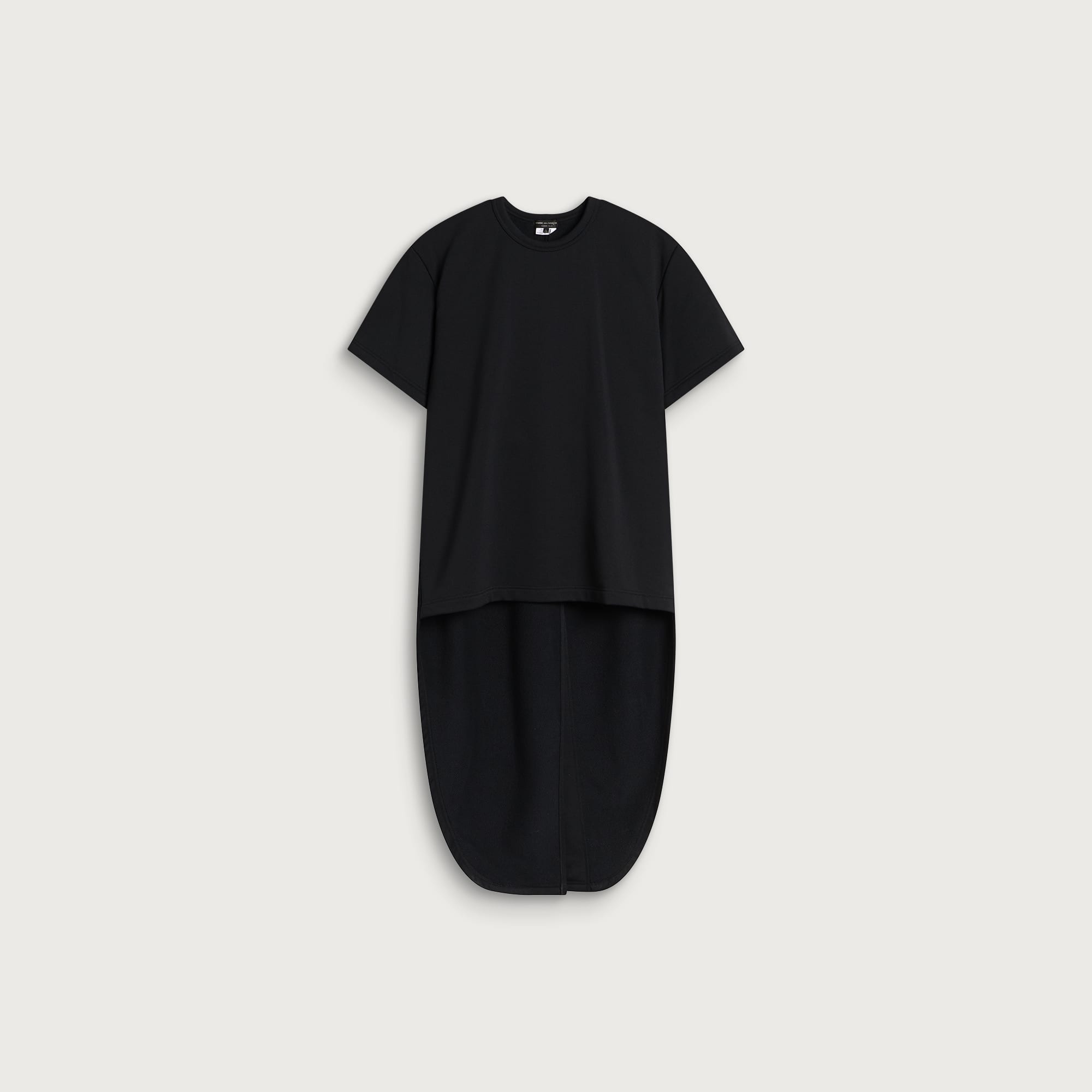 Comme des Garçons Homme Plus Men's Cotton Blend Drop Hem T-Shirt in Black, Size Large