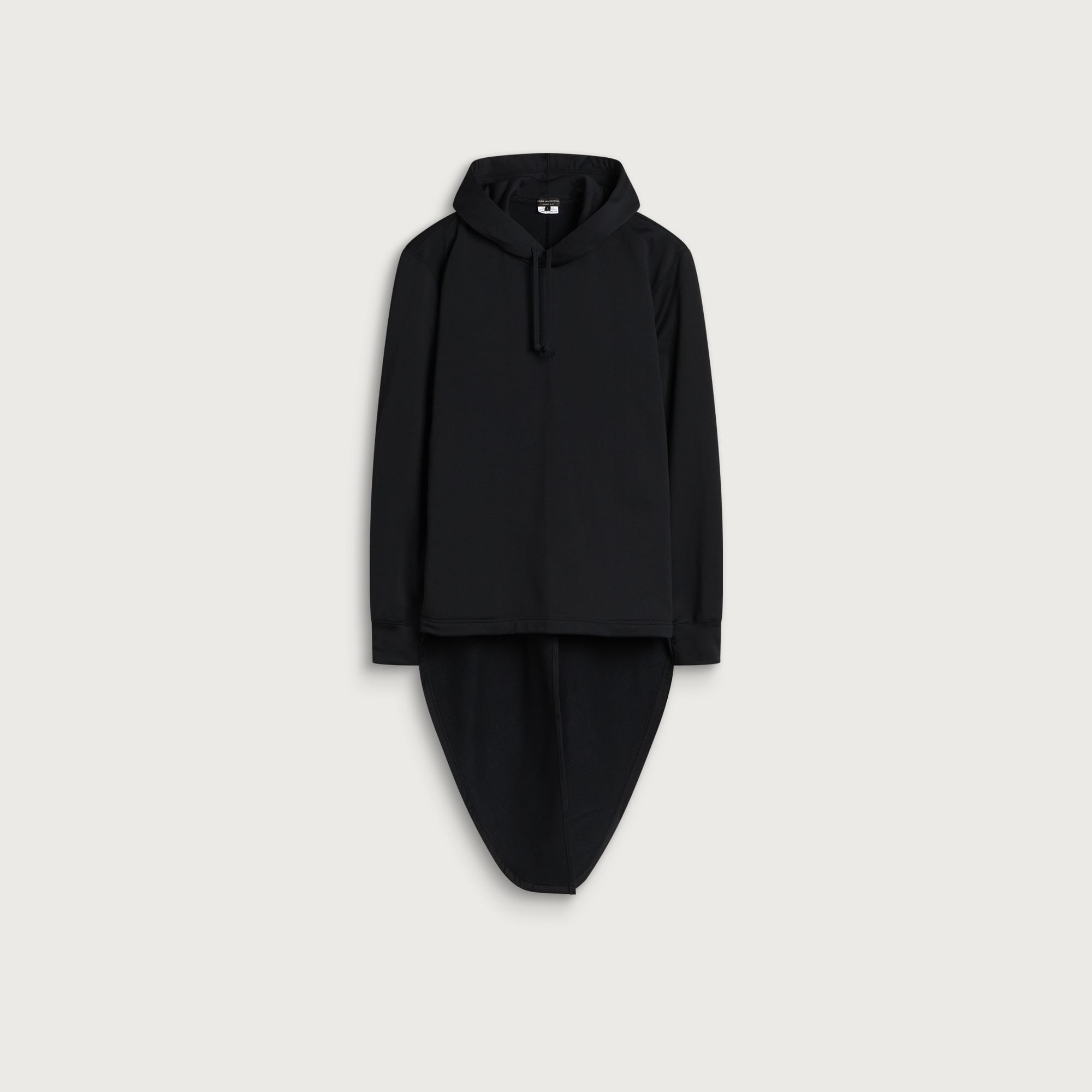 Comme des Garçons Homme Plus Men's Cotton Blend Drop Hem Hoodie in Black, Size Large