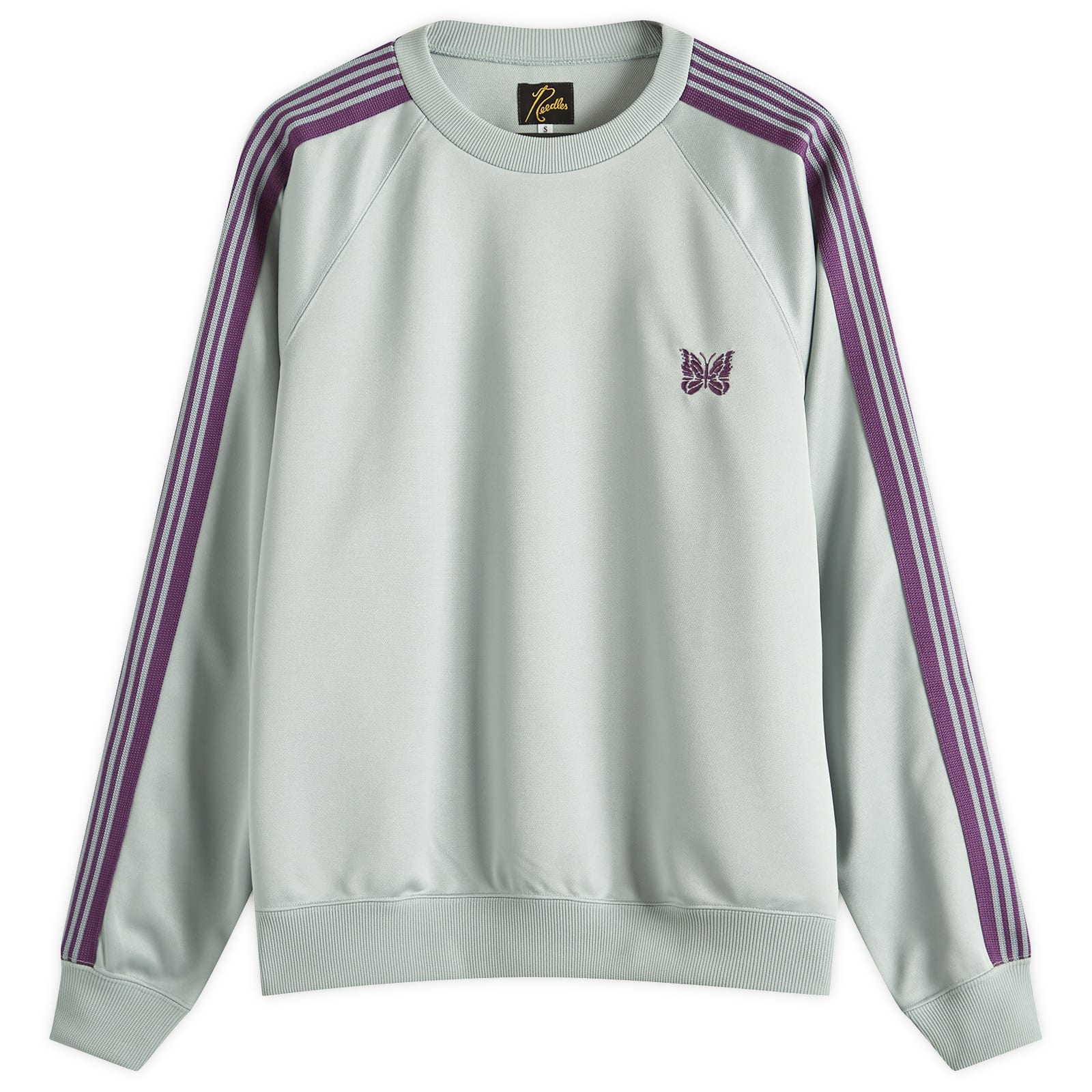 【関税込み】Needles Track sweatshirt Needles Track Crew Neck Shirt Poly Smooth Black Sweatshirts