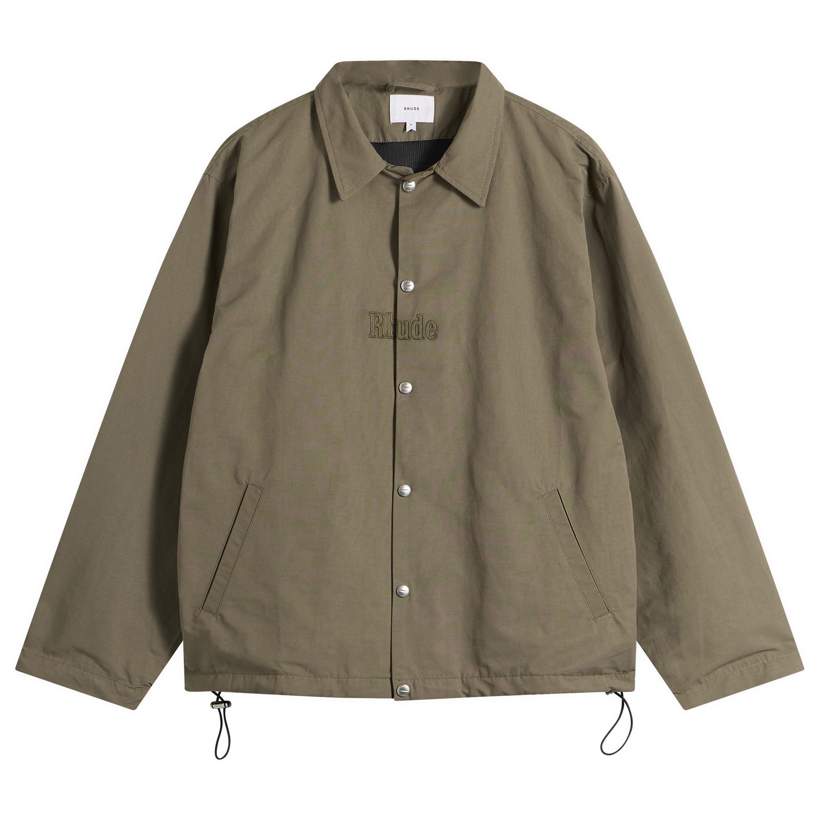 Rhude Men’s Logo Coaches Jacket Taupe/Taupe