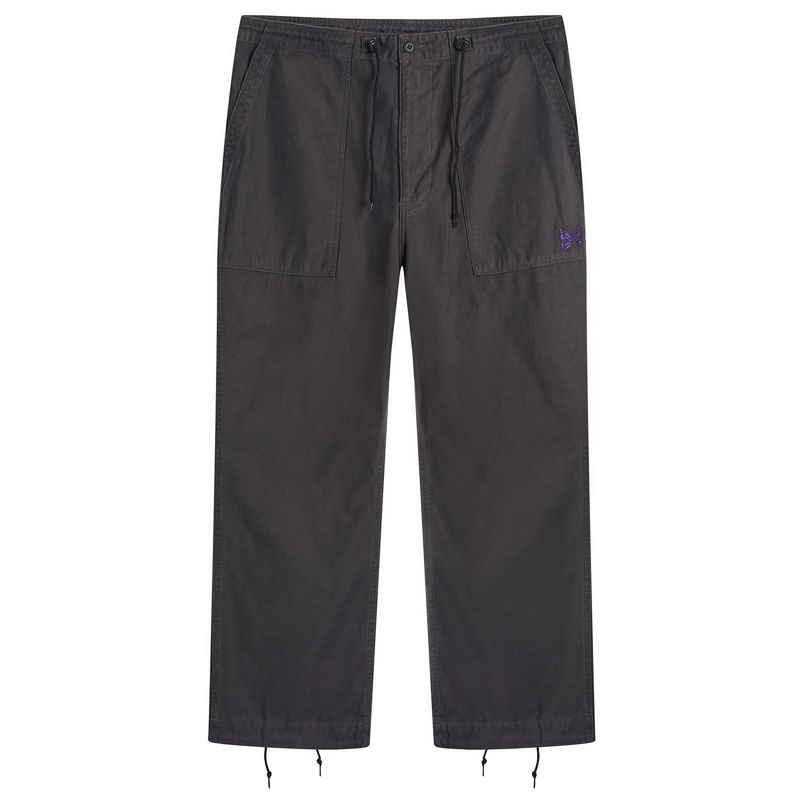Needles Men’s Reversed Sateen String Fatigue Trousers Black
