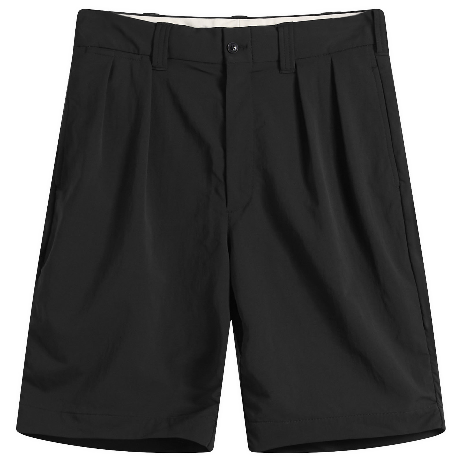 Nanamica: Nanamica Men's ALPHADRY Double Pleat Shorts in Dark Navy, Size 32"