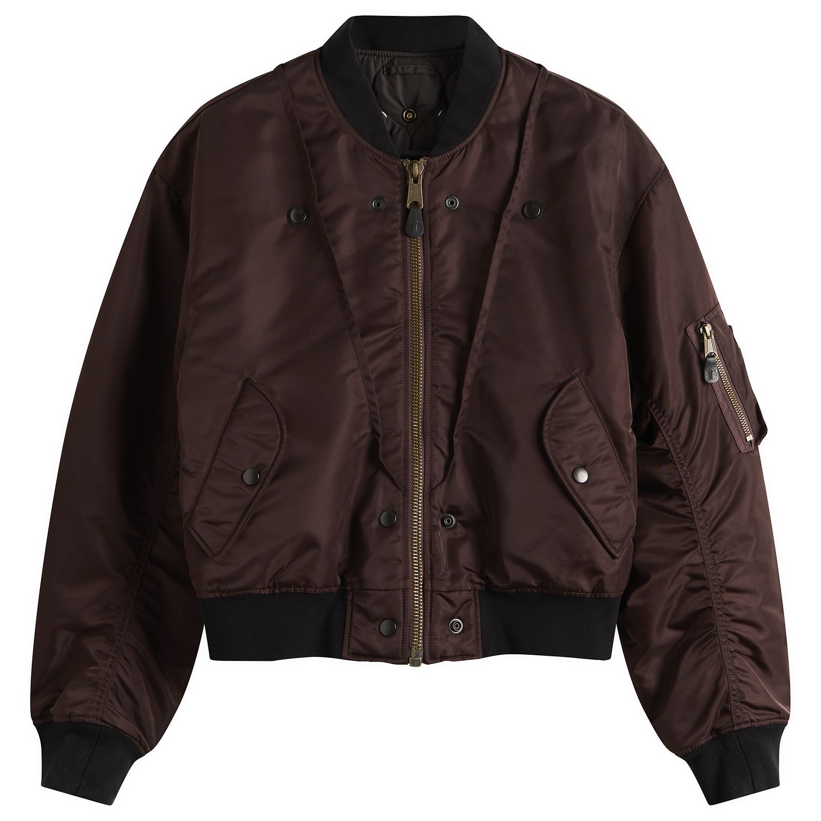 Maison Margiela Men's Reversible Bomber Jacket in Dark Brown, Size IT 46