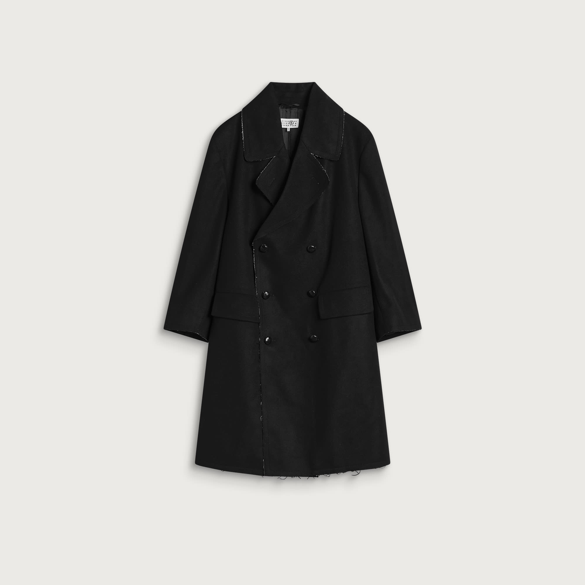 MM6 Maison Margiela Women's Oversized Wool Coat in Black, Size X-Small