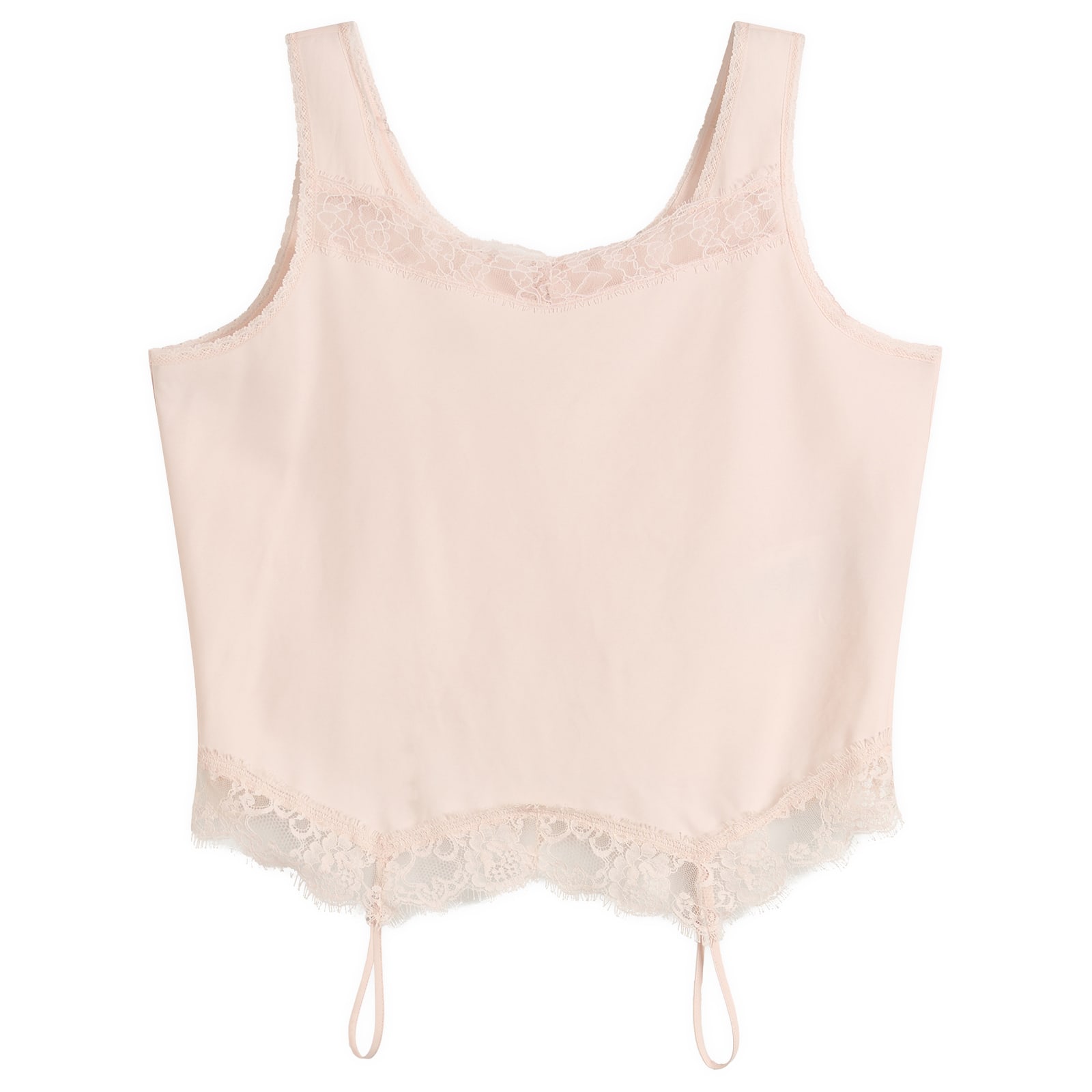 MM6 Maison Margiela Women's Lace Cami Top in Pink, Size 42