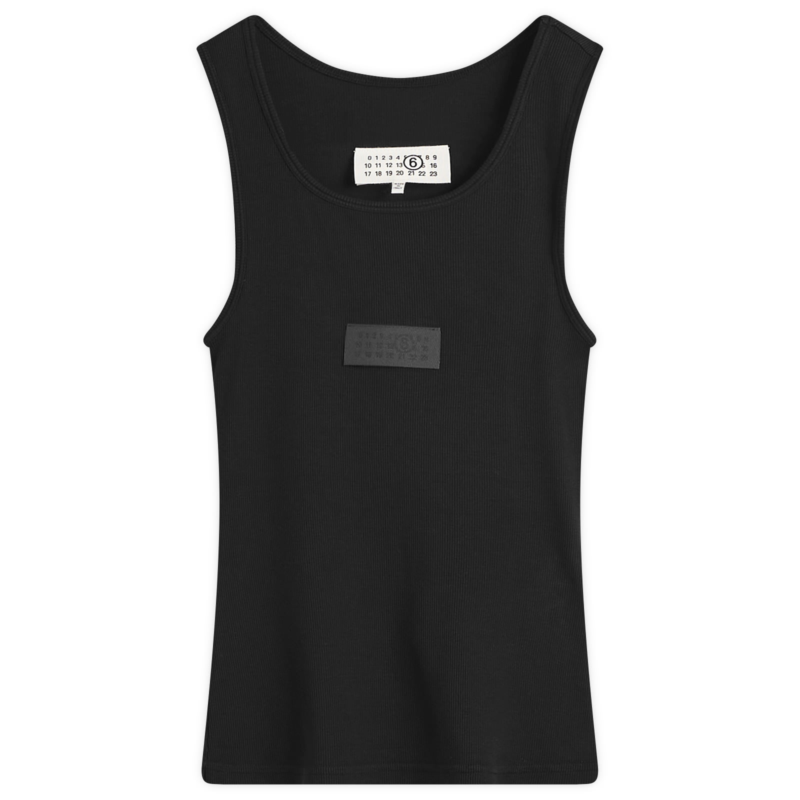 MM6 Maison Margiela Women's Long Tank Top in Black, Size X-Small