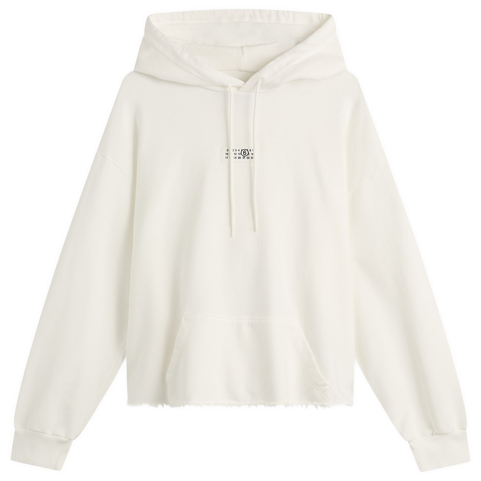 MM6 Maison Margiela Women's Hoodie in Off White, Size Large