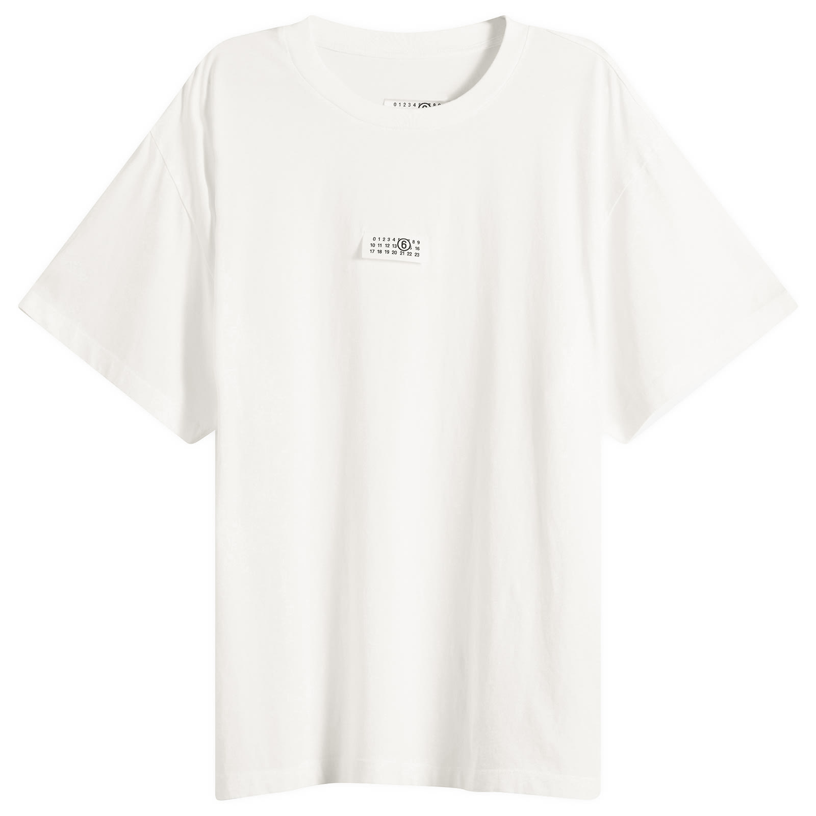 MM6 Maison Margiela Men's Logo T-Shirt in Off White, Size X-Large