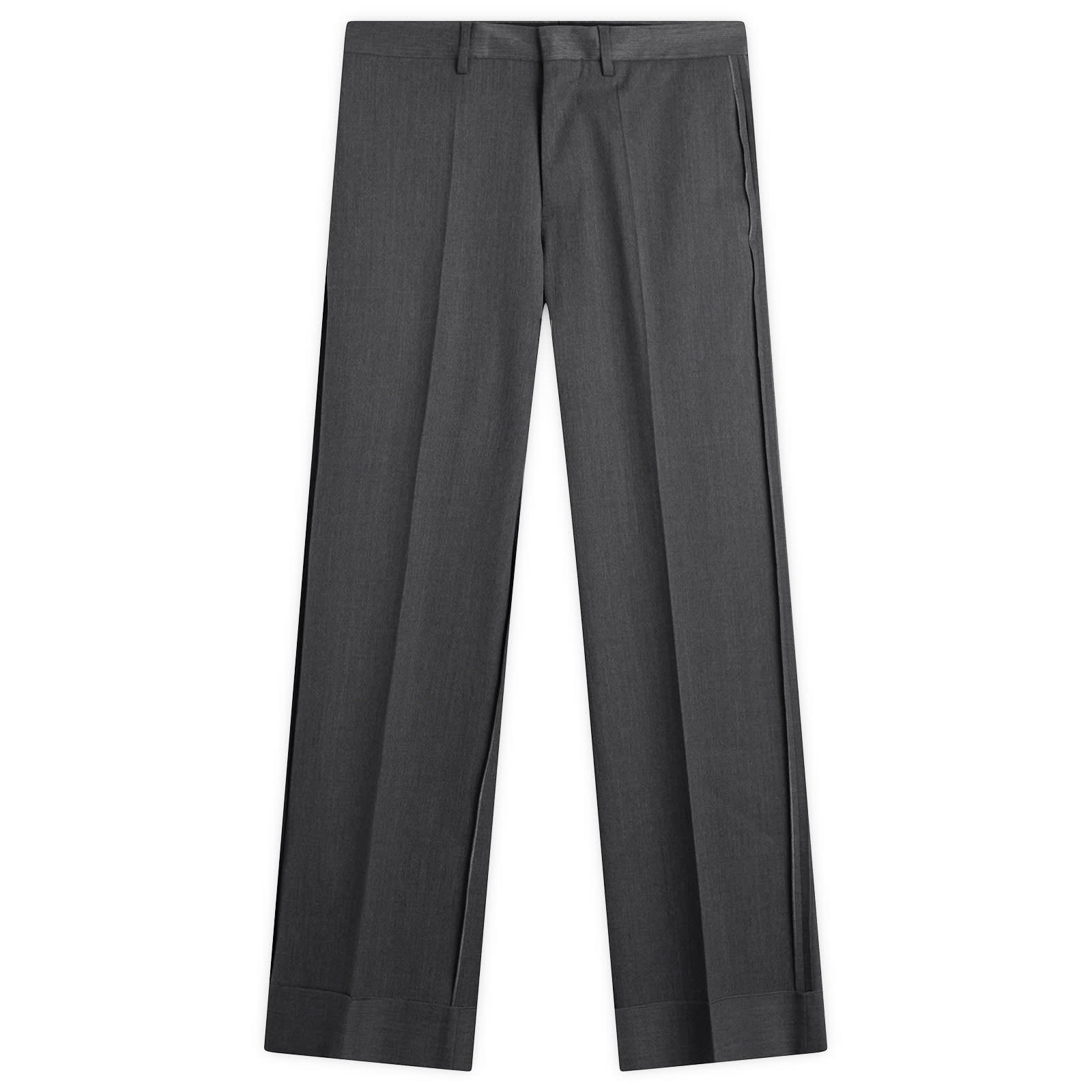 MM6 Maison Margiela Men's Tailored Wool Blend Trouser in Dark Grey Melange, Size IT 52