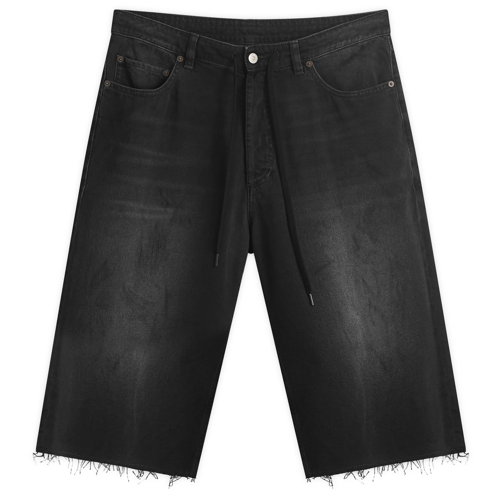 MM6 Maison Margiela Men's Bermuda Denim Shorts in Black, Size IT 46
