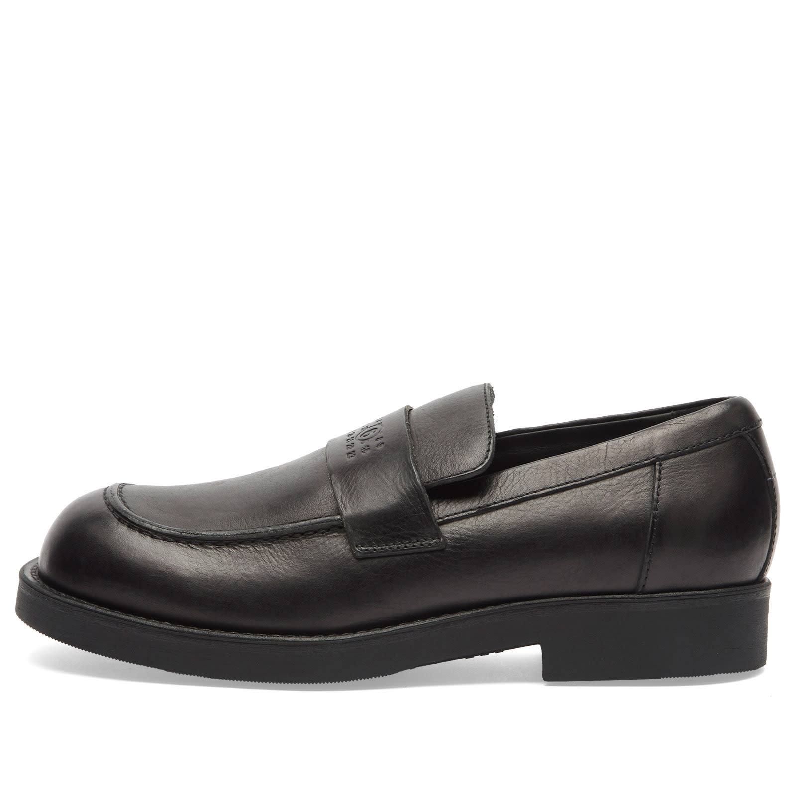 MM6 Maison Margiela Men's Leather Loafer in Black, Size EU 41