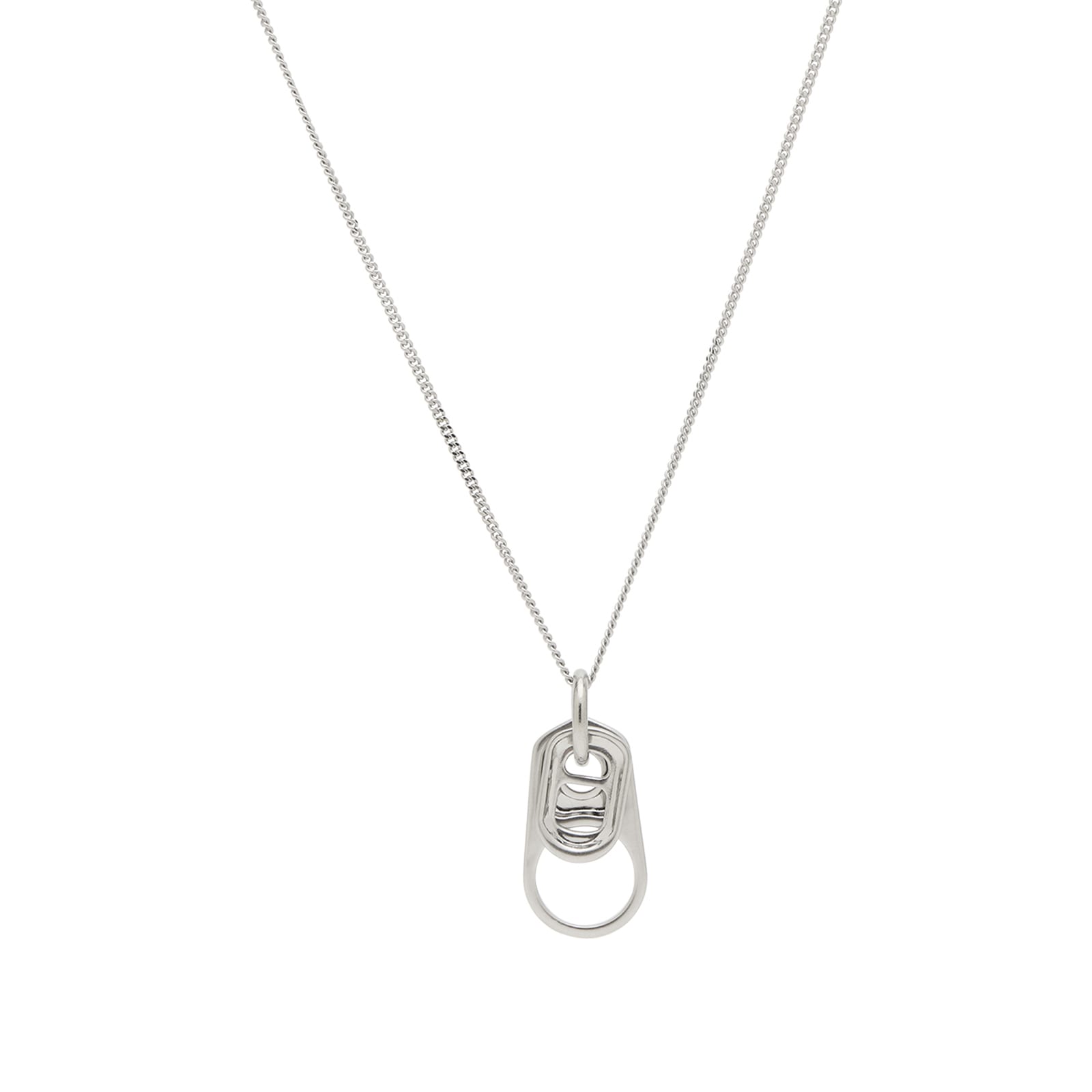 MM6 Maison Margiela Men's Bottle Top Necklace in Palladio Burattato